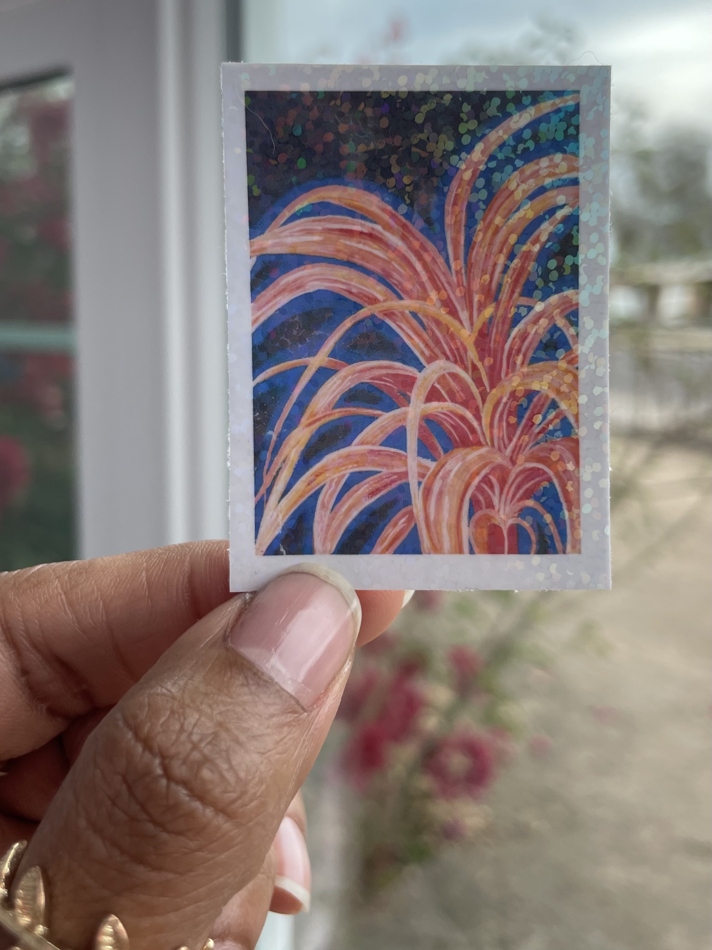 Botanical Burst - Holographic Sticker 