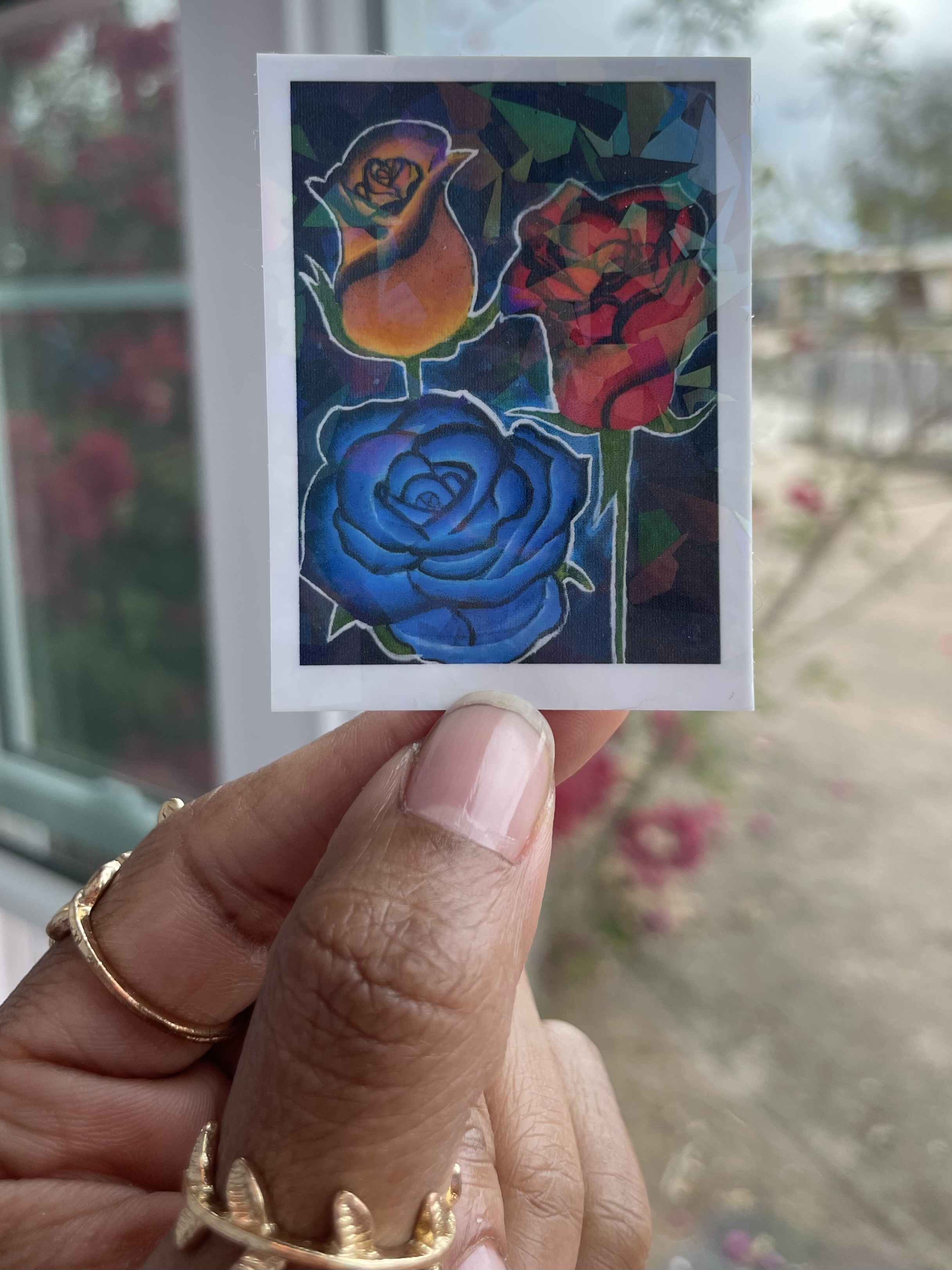 Trío De Rosas - Holographic Sticker