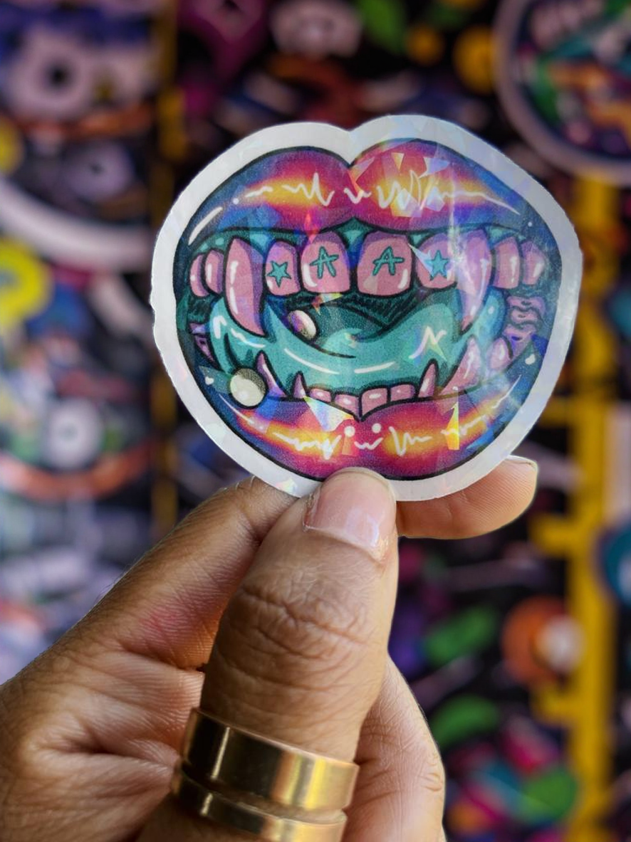 80's Pop Bocca - Holographic Sticker