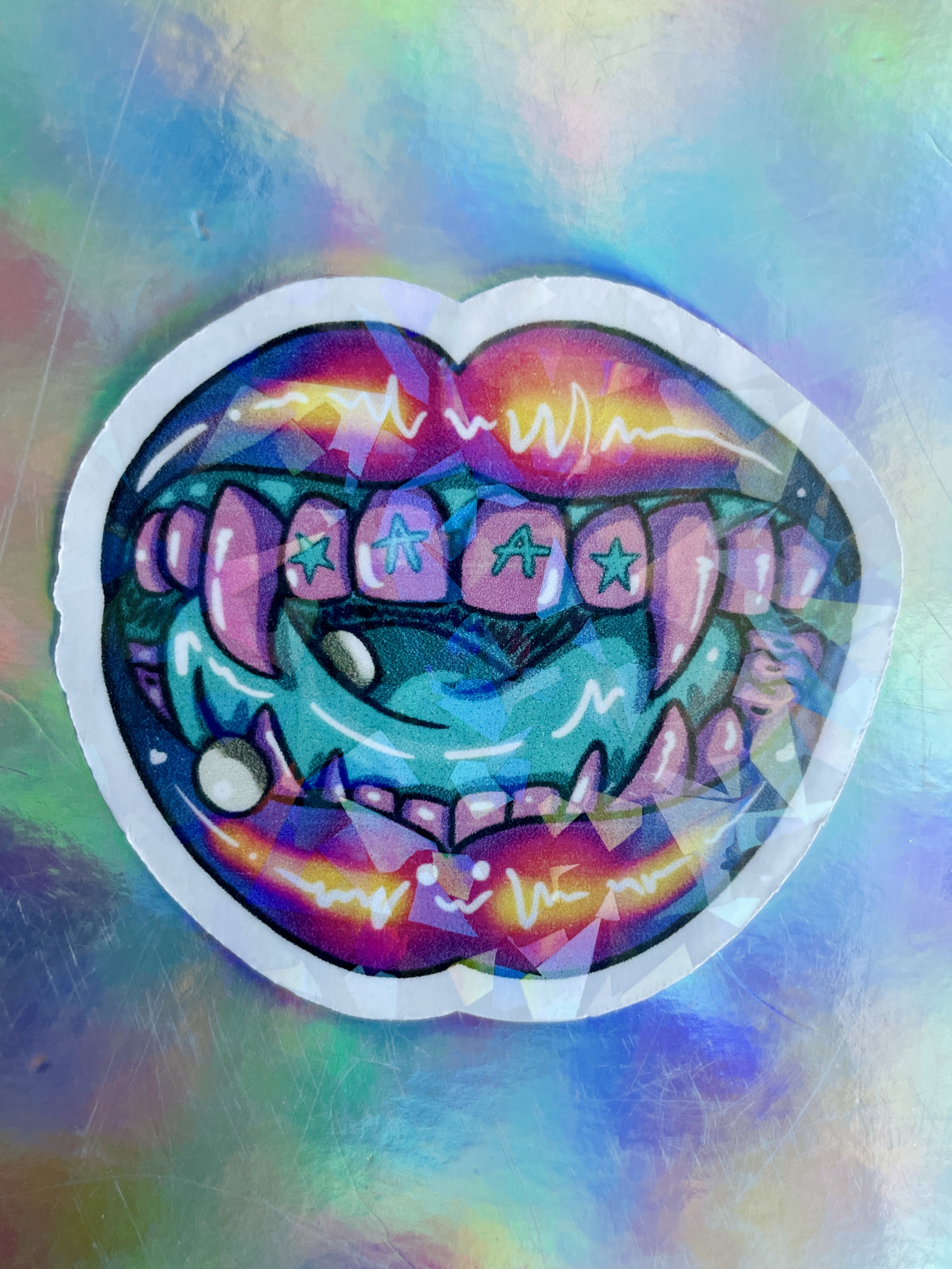 80's Pop Bocca - Holographic Sticker