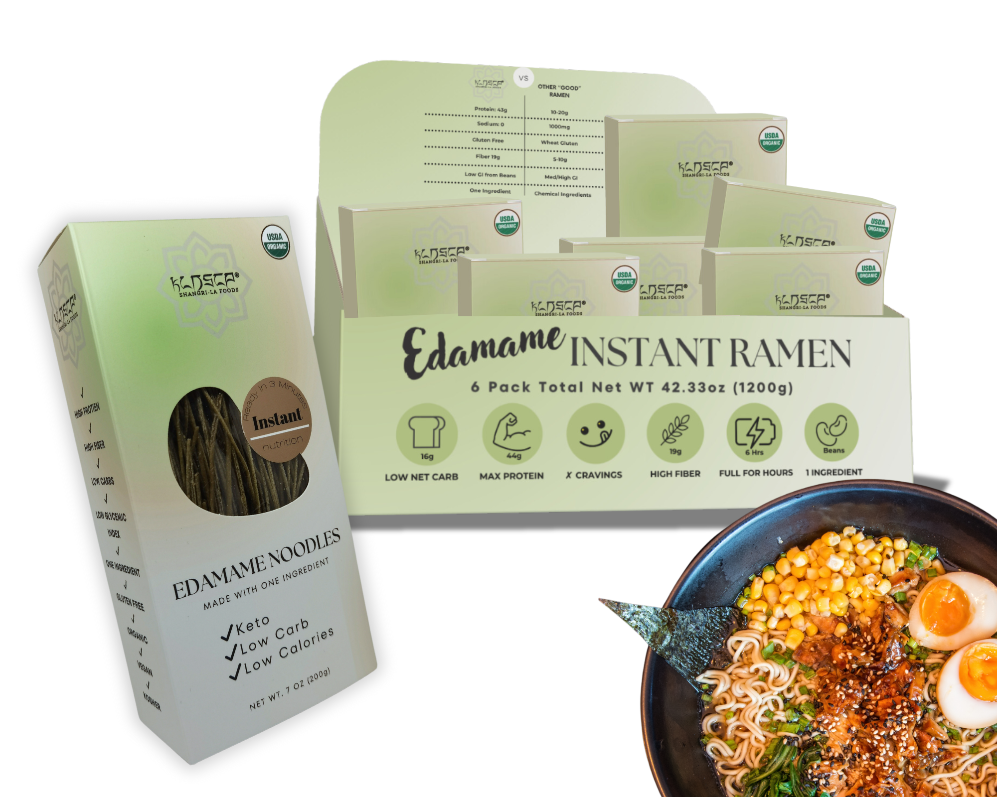 Superamen™ - Organic Edamame Instant Noodles (6 Boxes)