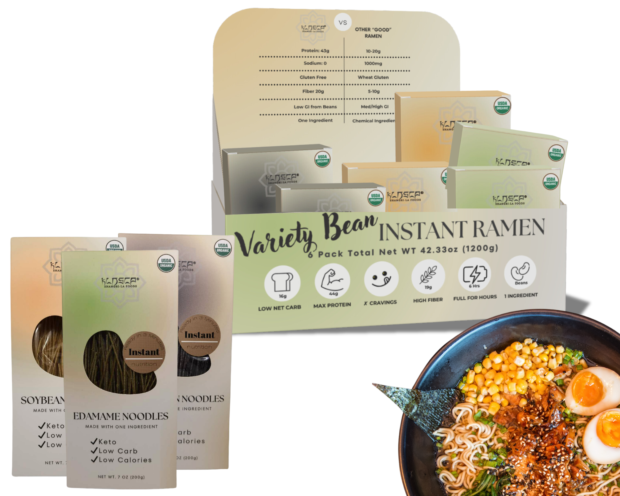 Superamen™ - Organic Instant Bean Noodles Variety 6 pack