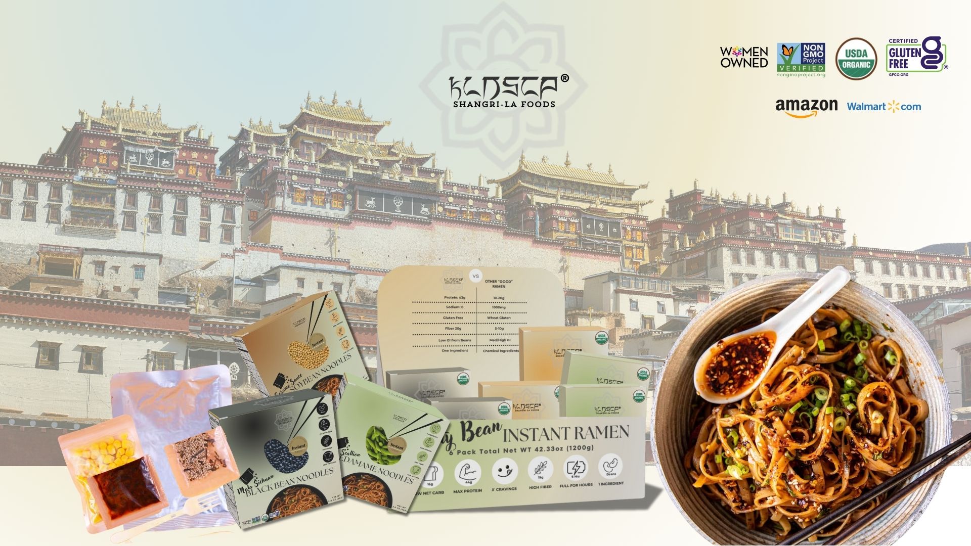 Superamen™ - Tingly Chili Organic Instant Noodles made with Black Beans-