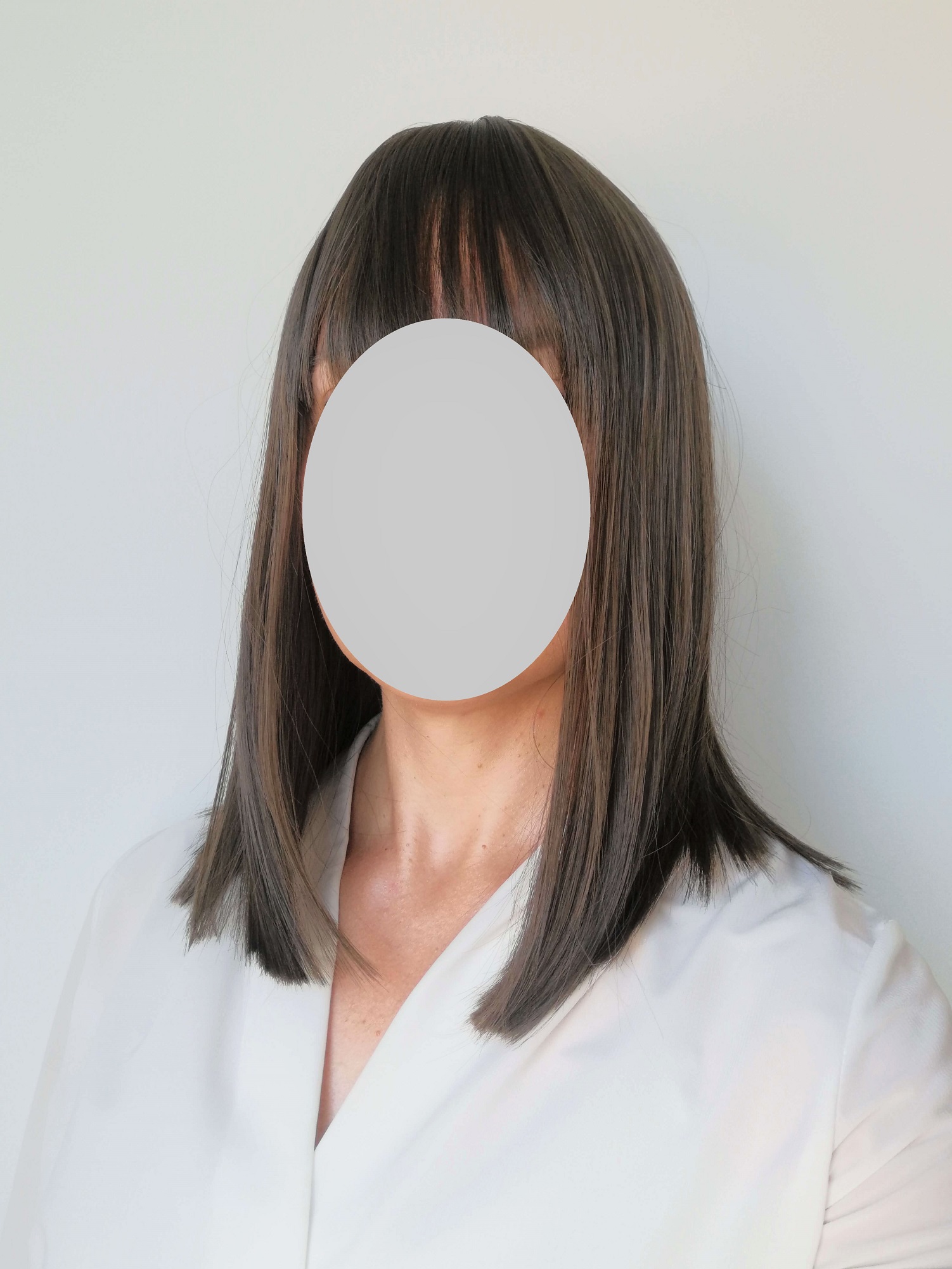 Perukas Nr. 1148(1) tamsiai rudas, ilgis 40cm