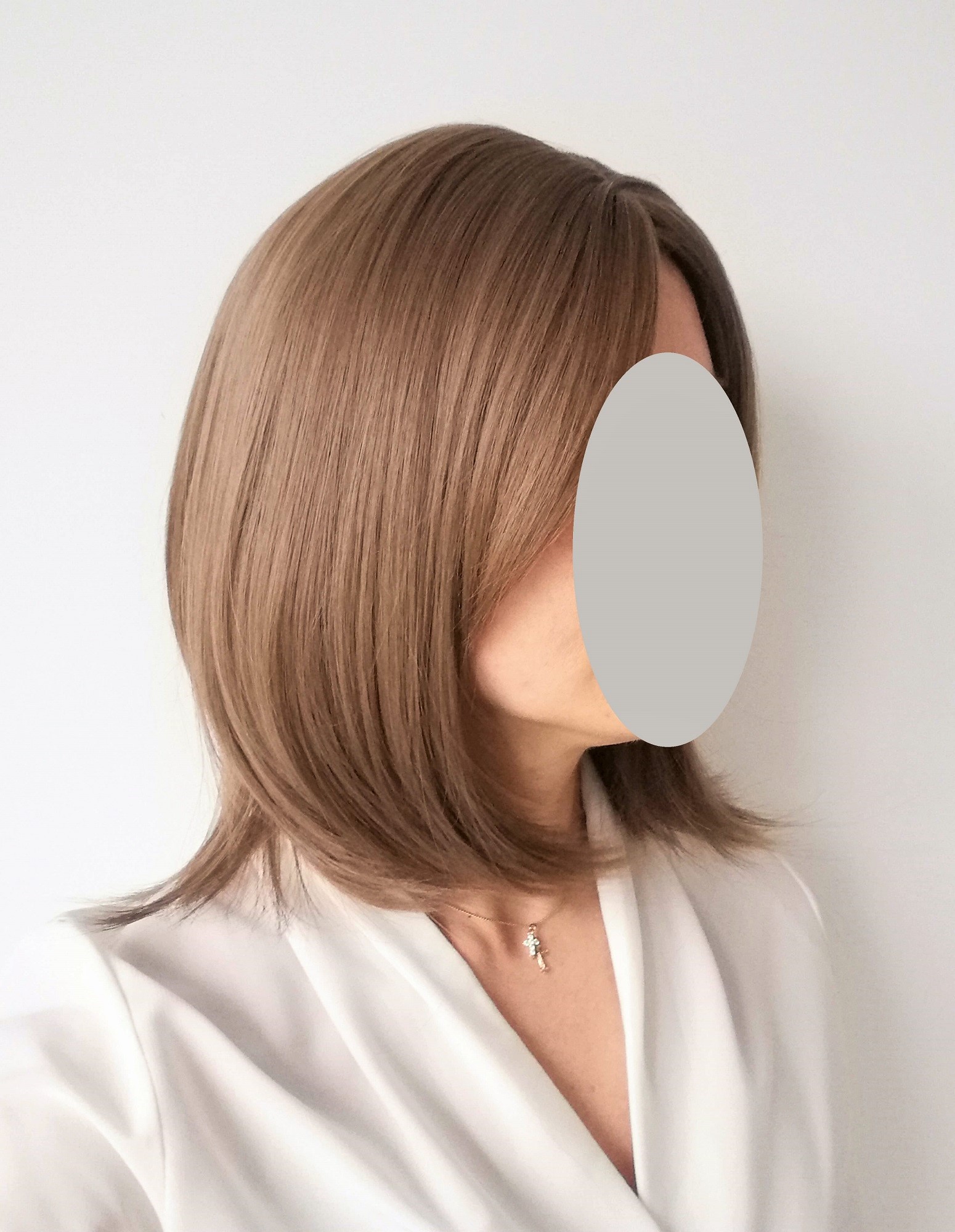 Perukas Nr. D119(3) rudas su trumpesniais šonais, ilgis 40cm