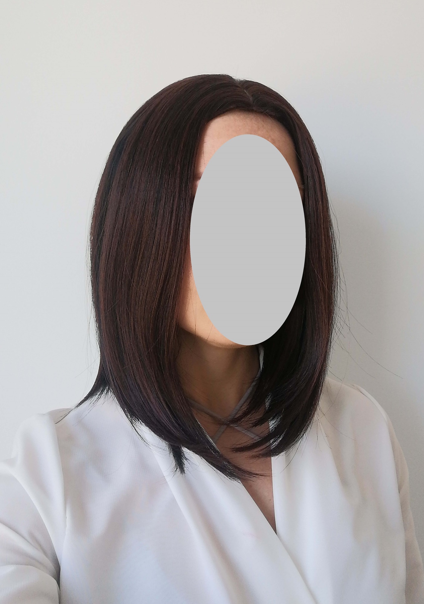 Perukas Nr. 2009(1) tamsiai rudas kare, ilgis 40cm