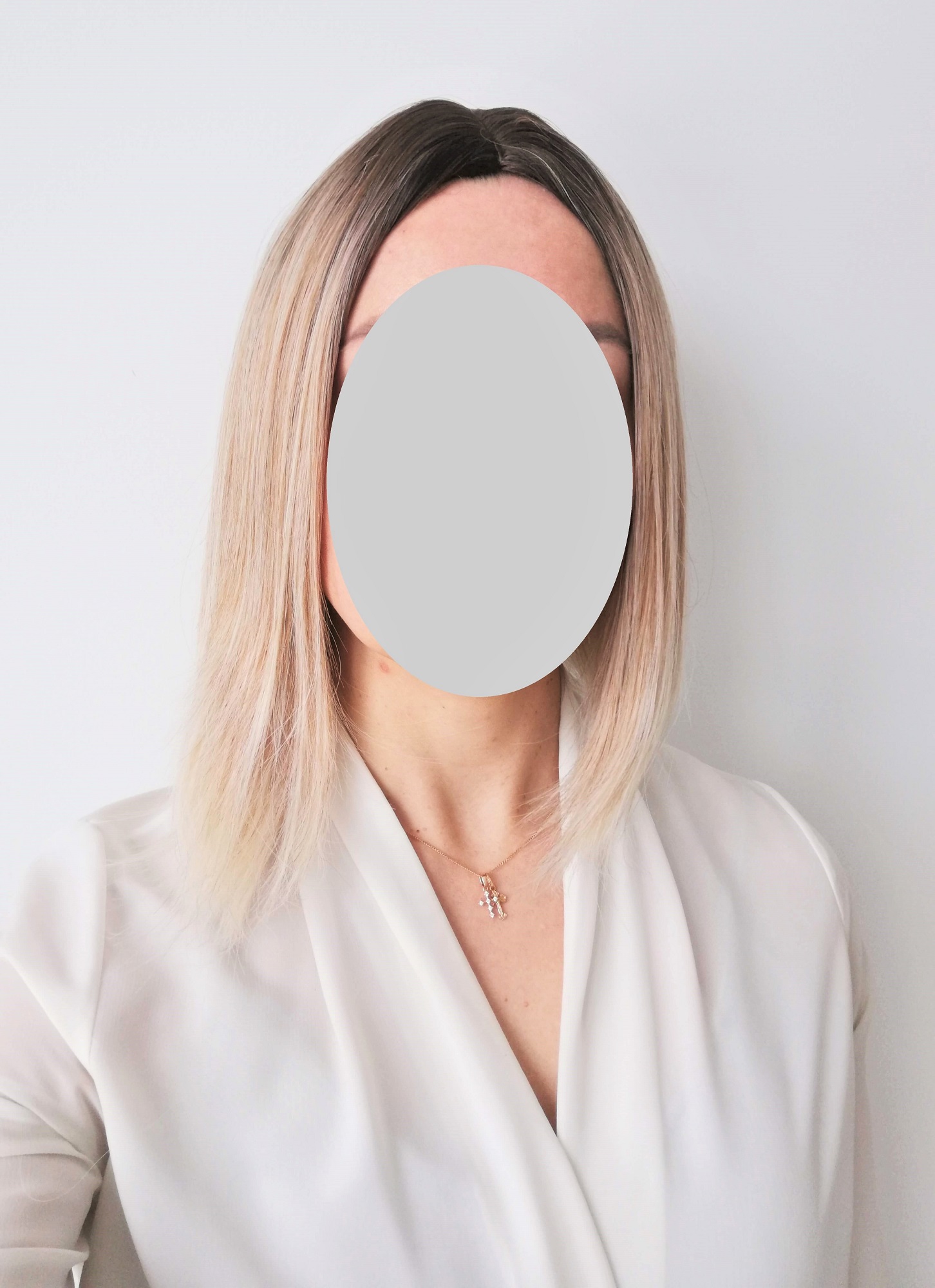 Perukas Nr. 1054(1) blond ombre kare kirpimas, ilgis 40cm