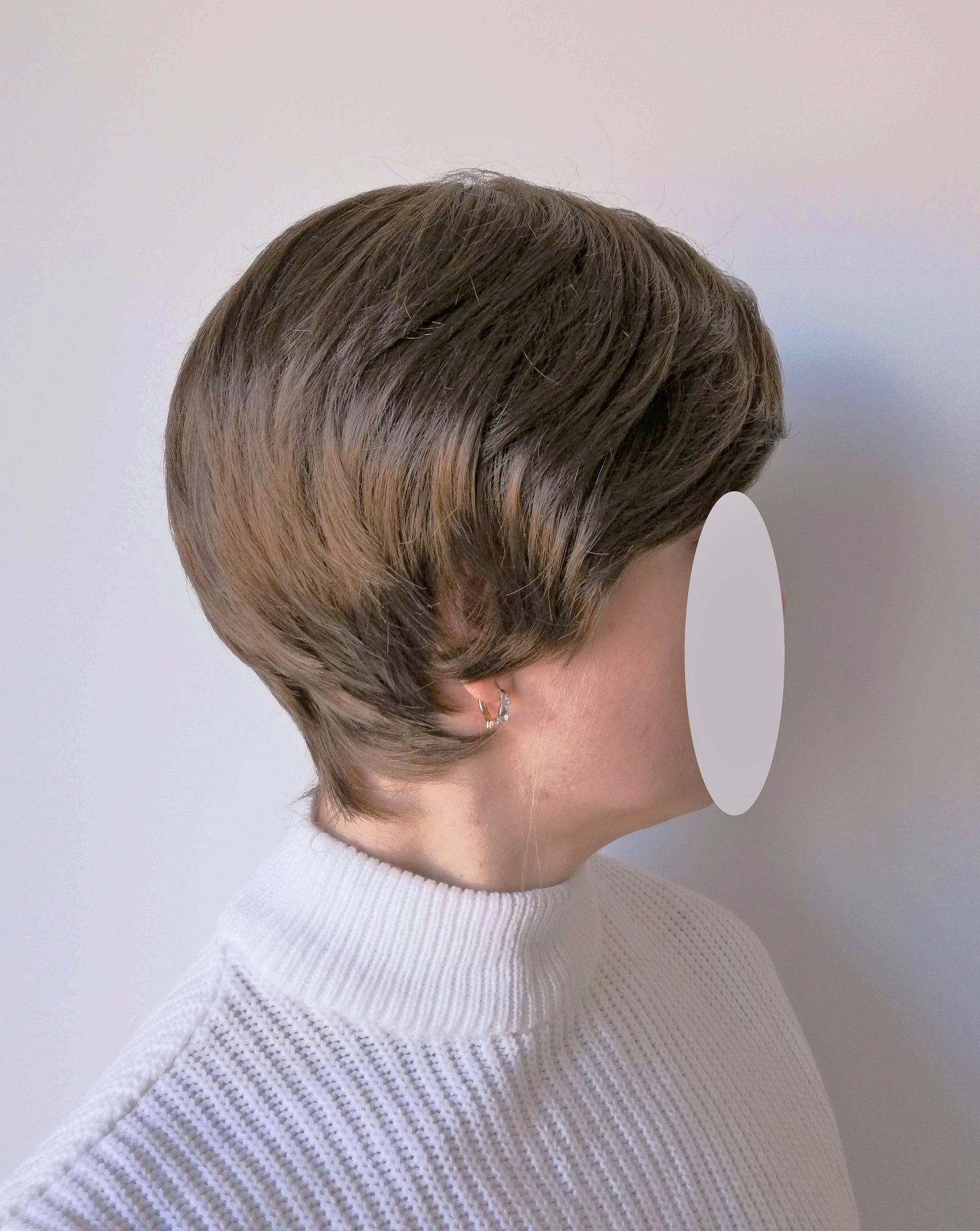 Perukas Nr. 1008(4) trumpų plaukų, tamsiai rudas