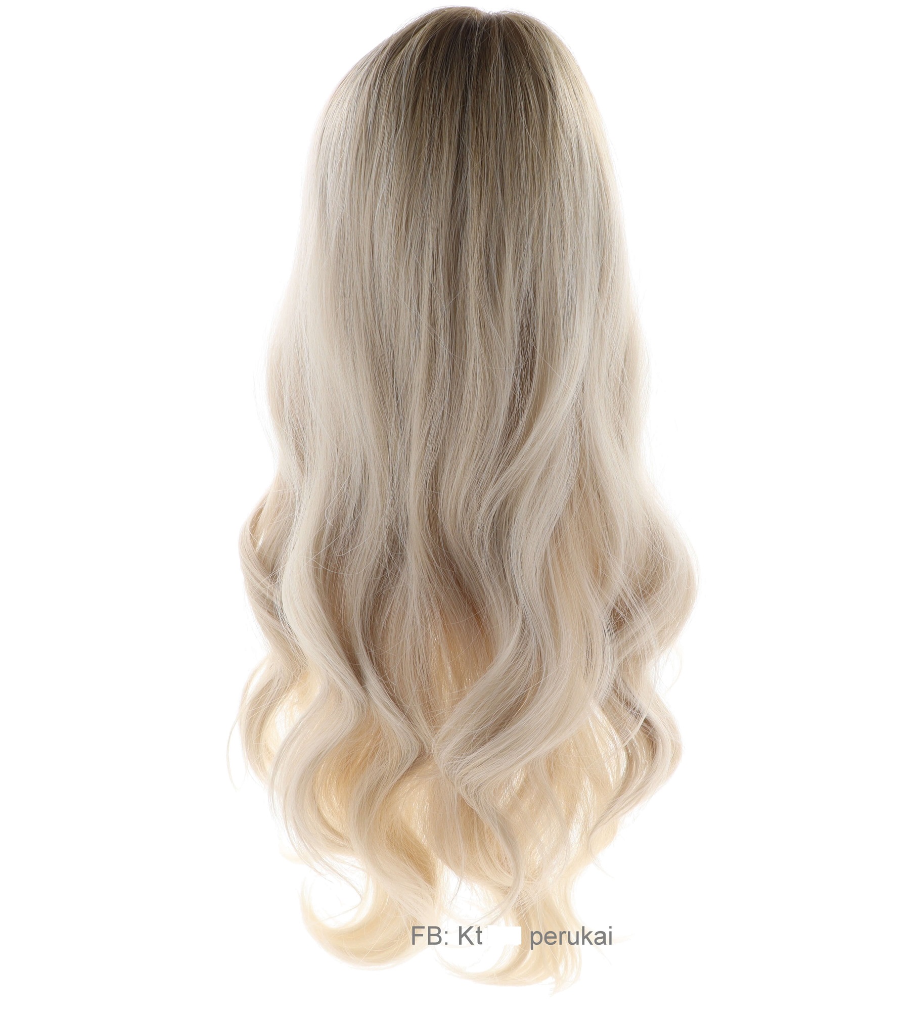 Perukas Nr. 5302 natūrali blond spalva, lengvai banguotas, ilgis 70cm