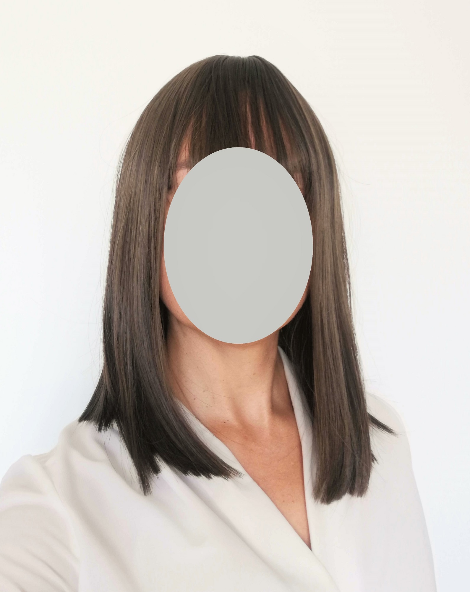 Perukas Nr. 1148(1) tamsiai rudas, ilgis 40cm