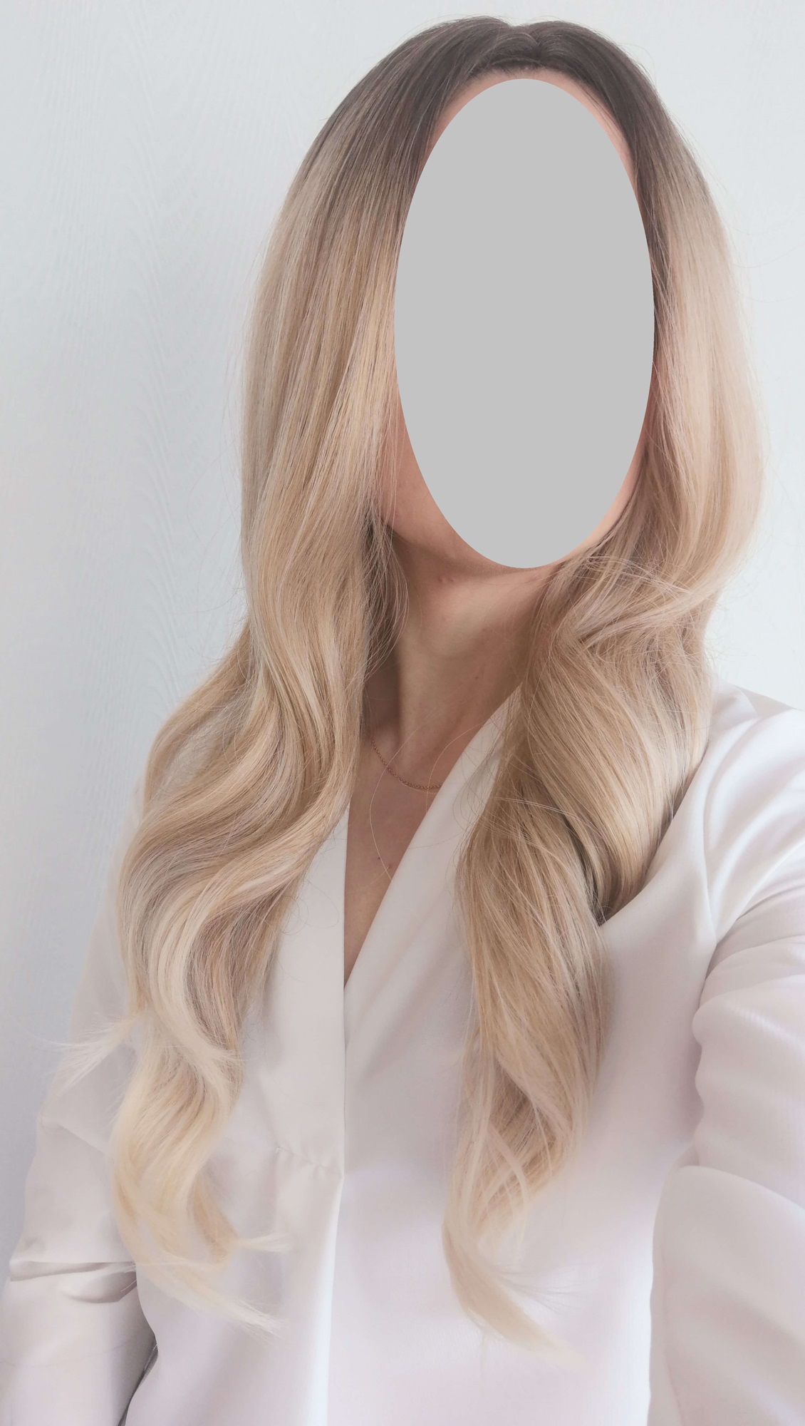 Perukas Nr. 5126 šviesiai persikinė spalva, ilgis 70cm