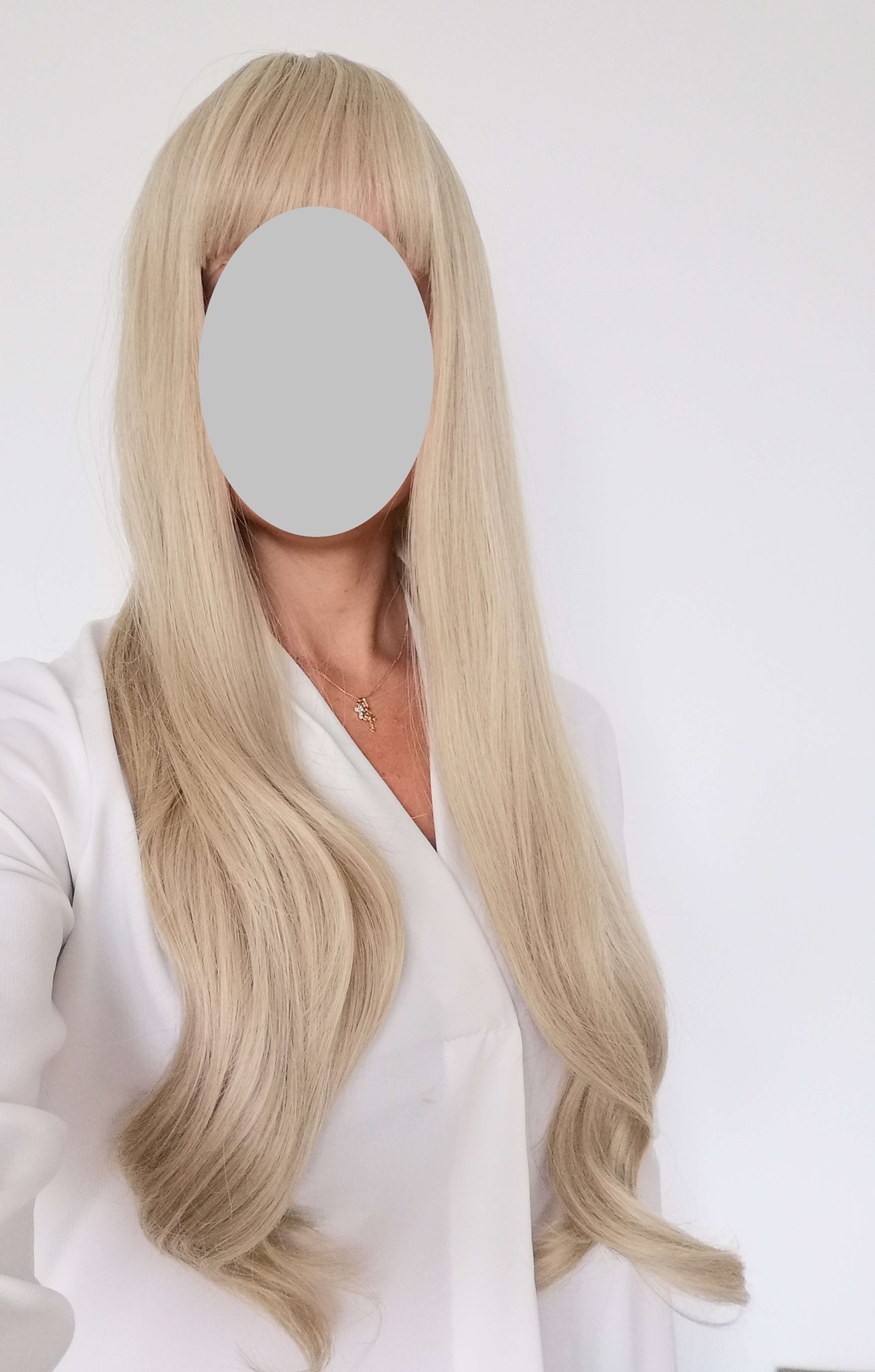 Perukas Nr. 5038(1) blond su kirpčiukais, ilgis 70cm