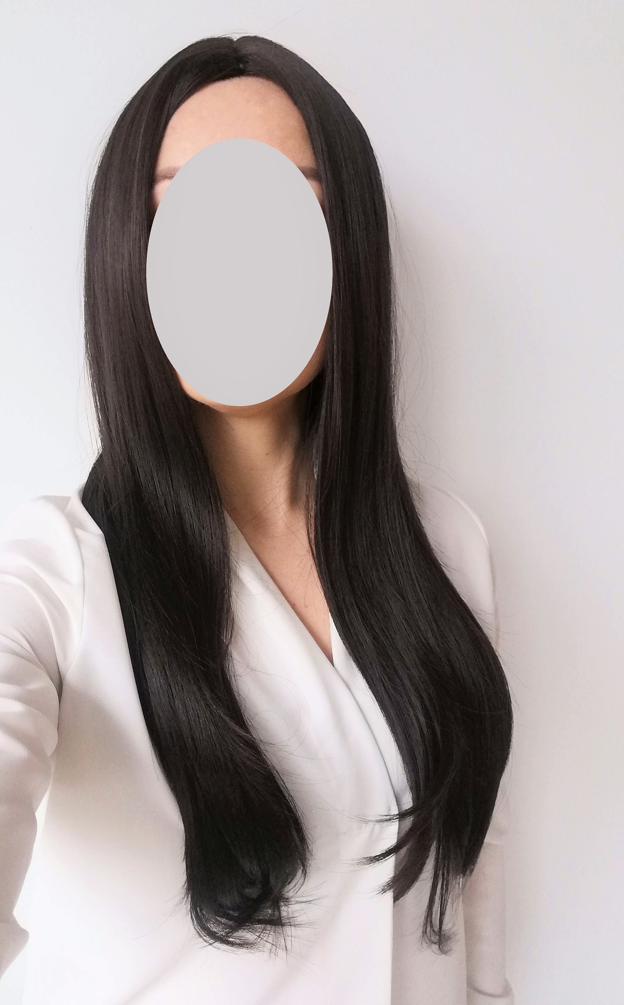 Perukas Nr. 1330 tamsiai rudas, ilgis 70cm