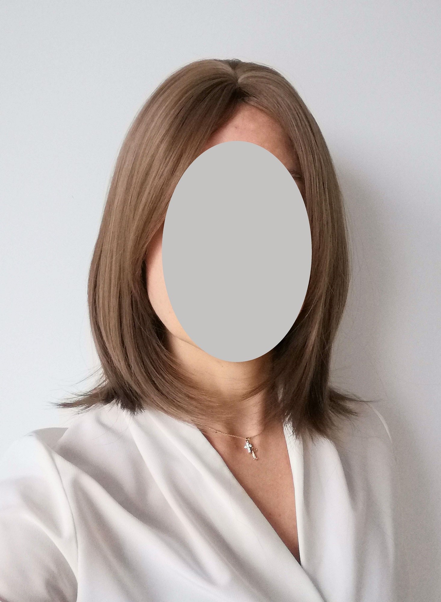 Perukas Nr. D119(3) rudas su trumpesniais šonais, ilgis 40cm