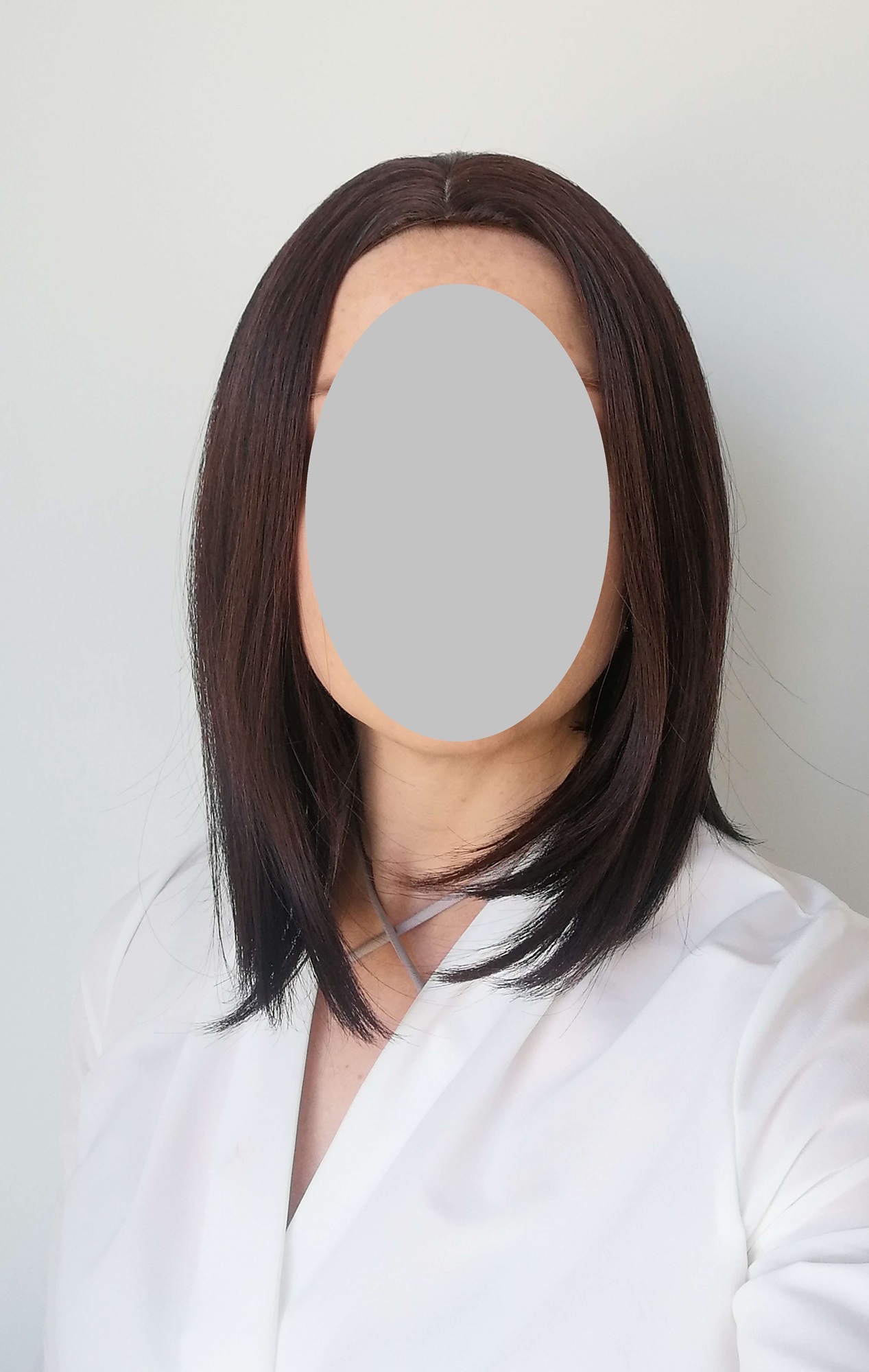 Perukas Nr. 2009(1) tamsiai rudas kare, ilgis 40cm