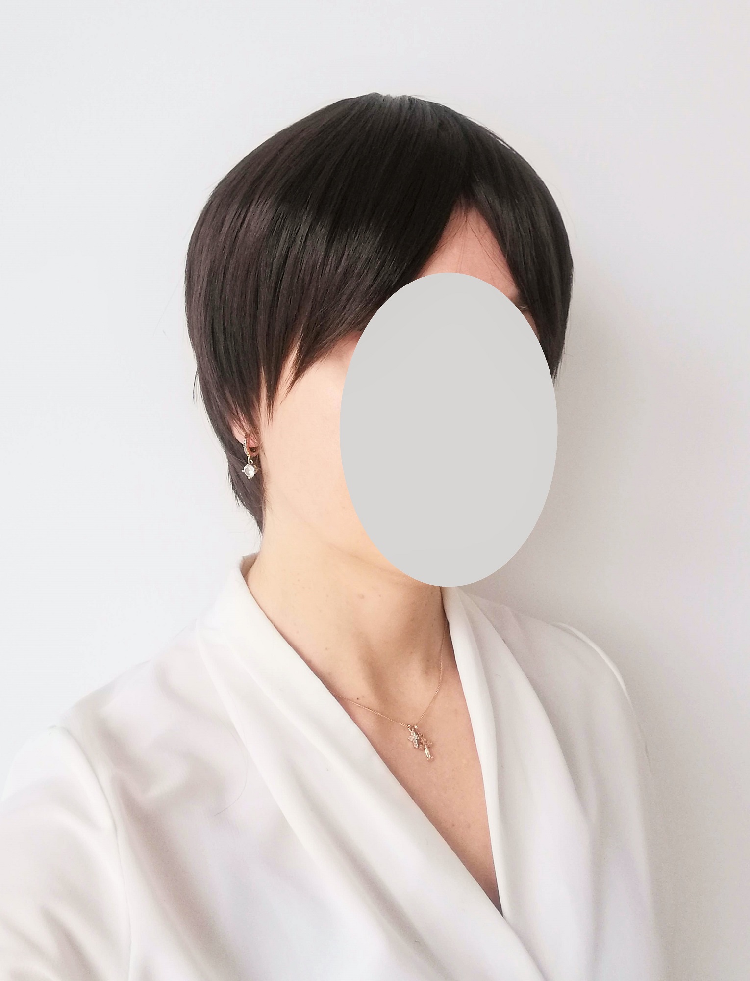 Perukas Nr. H179 trumpų plaukų, tamsiai rudas