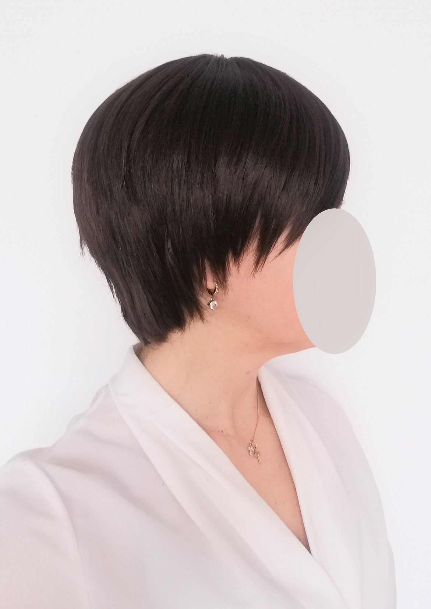 Perukas Nr. H179 trumpų plaukų, tamsiai rudas