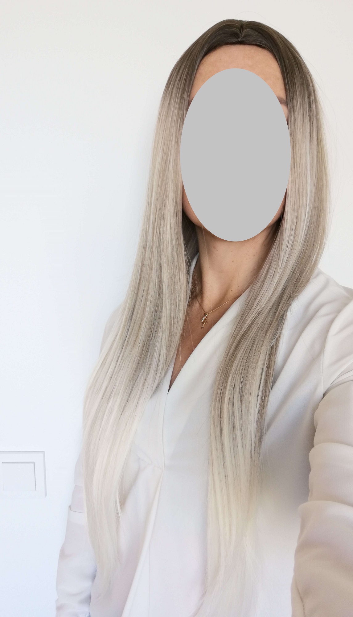 Perukas Nr. 9162(2) natūrali blond ombre spalva, ilgis 80cm
