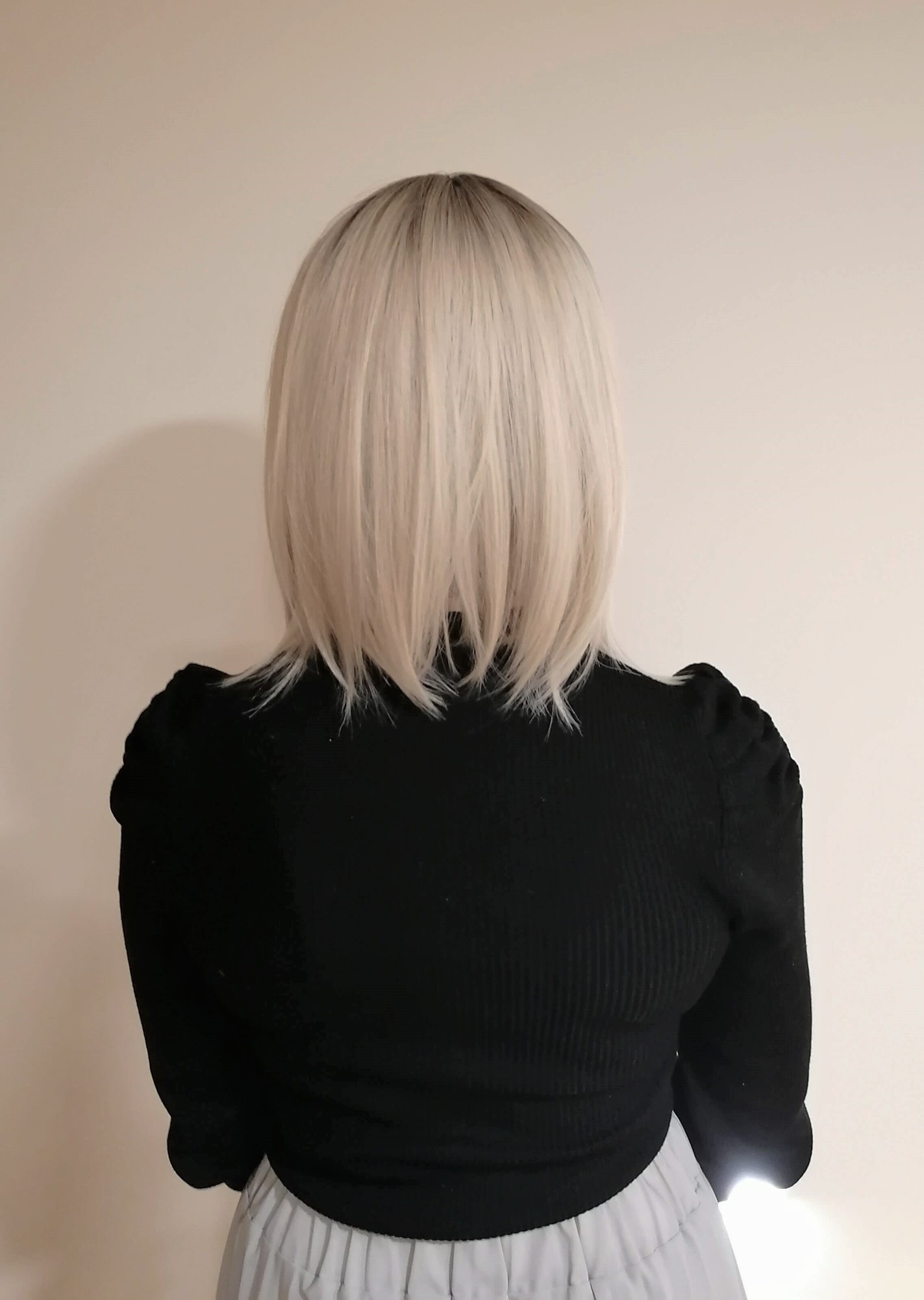 Perukas Nr. 1049 blond kare, ombre efektas, ilgis 44cm