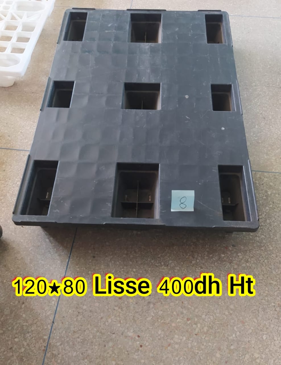 Palette en plastique Noire Pleine 120/80