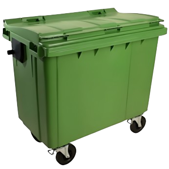 Poubelle plastique standard 660 Litres à 4 Roues – Usage Collectif
