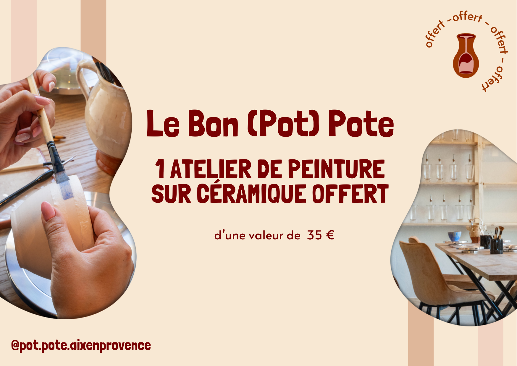 Bon cadeau atelier céramique