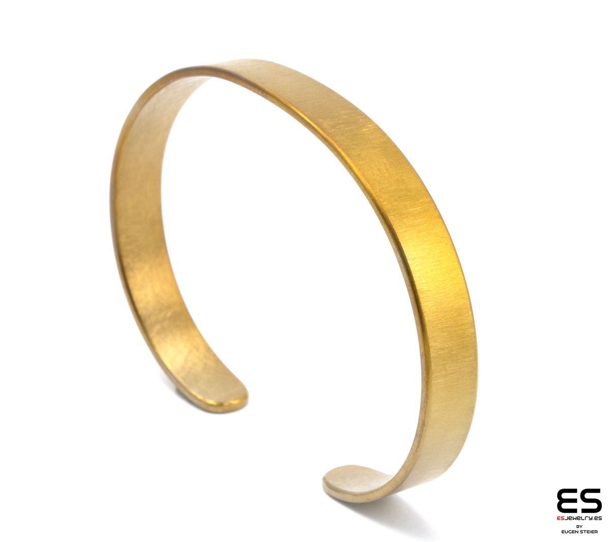 Titanium Cuff Bracelet - Gold Color 7 mm wide