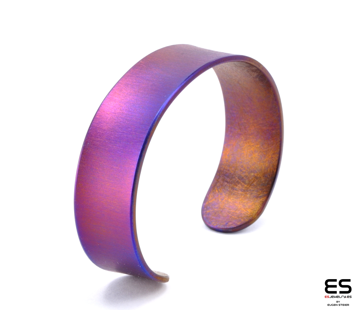 Titanium Cuff Bracelet - Iridescent Color 20 mm 