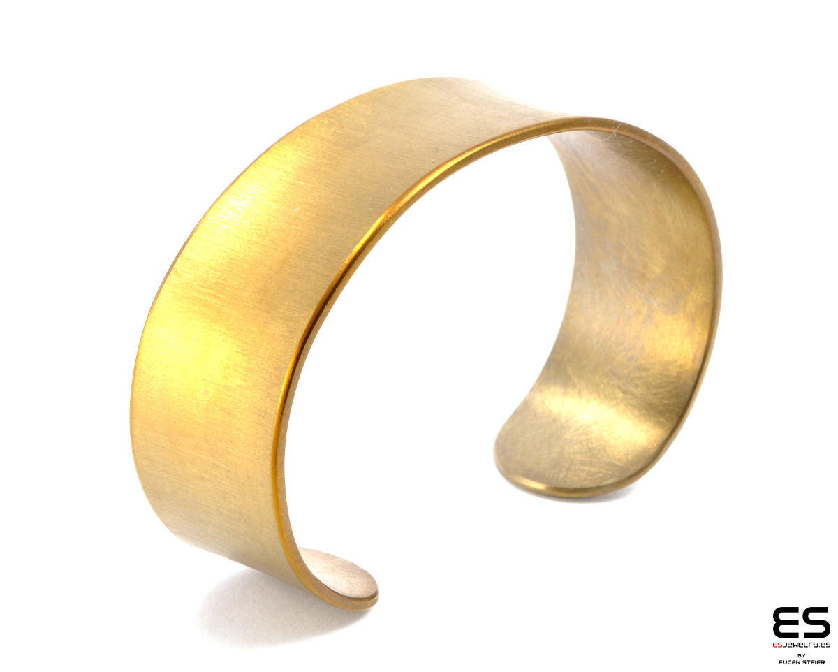 Titanium Cuff Bracelet - Gold Color 20 mm wide