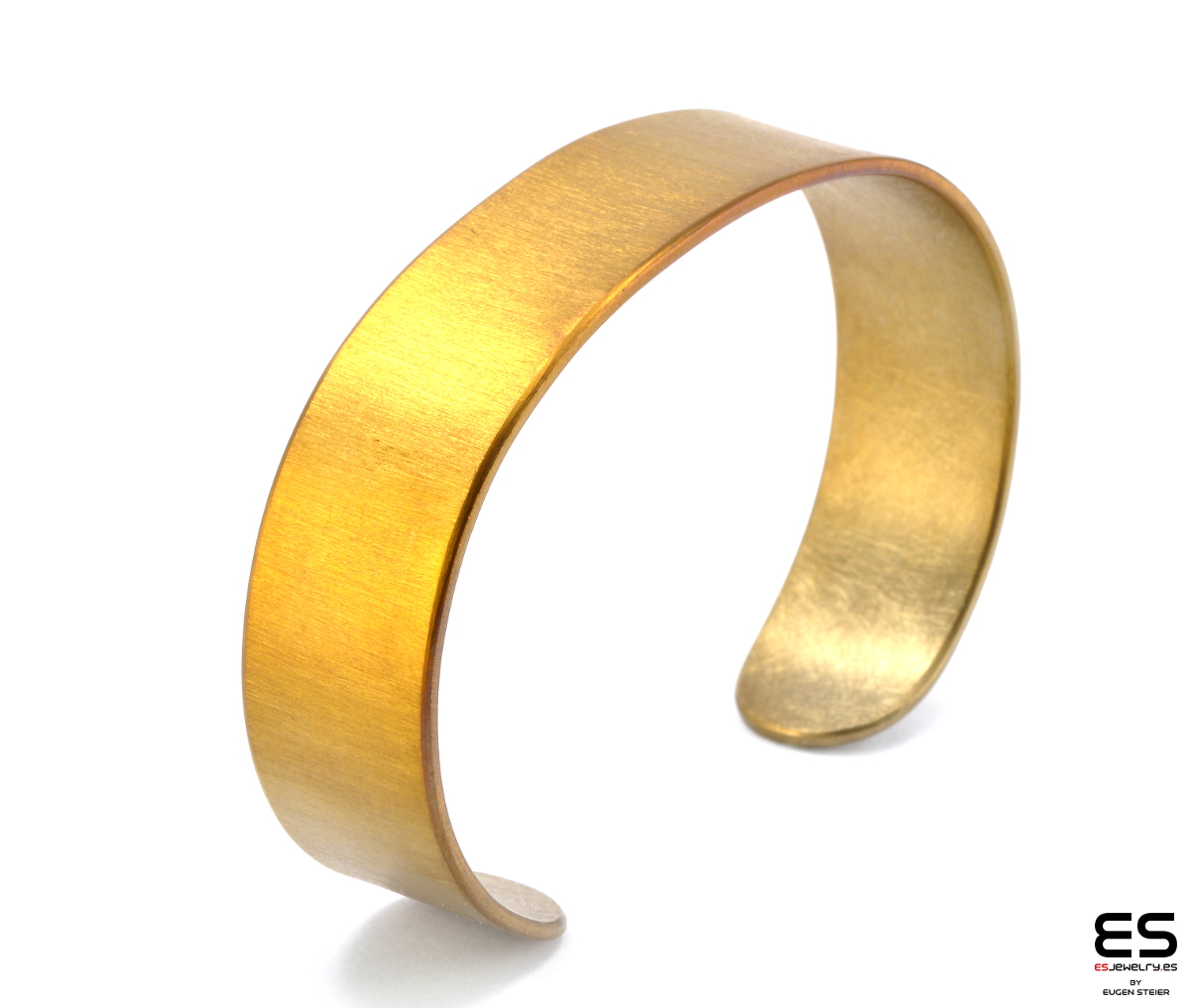 Titanium Cuff Bracelet - Gold Color 15 mm wide