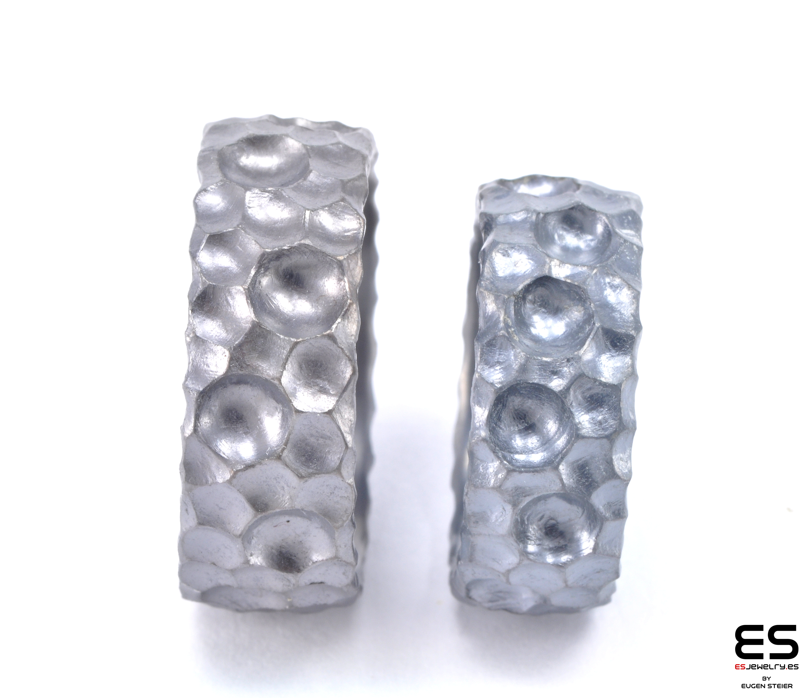 Moon Titanium Wedding Rings 