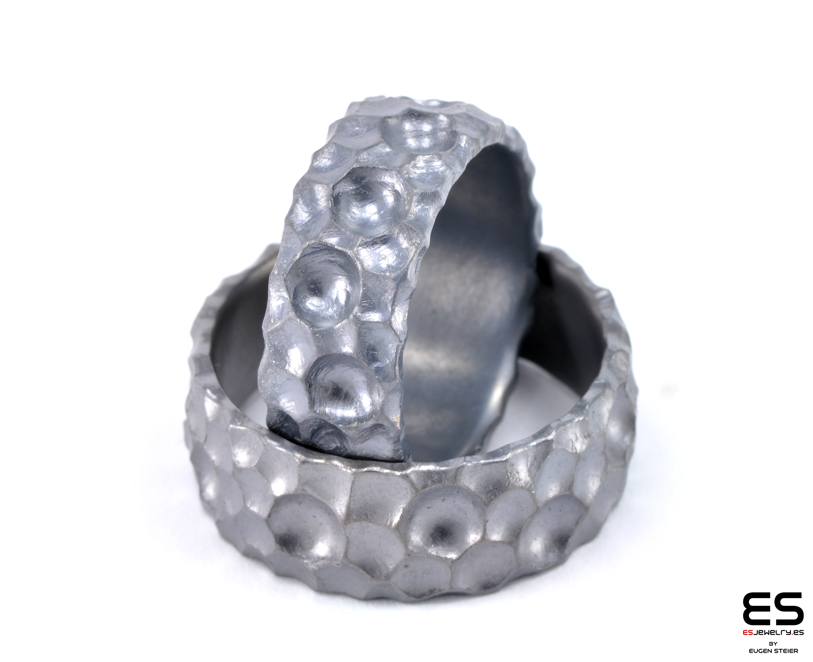 Moon Titanium Wedding Rings 