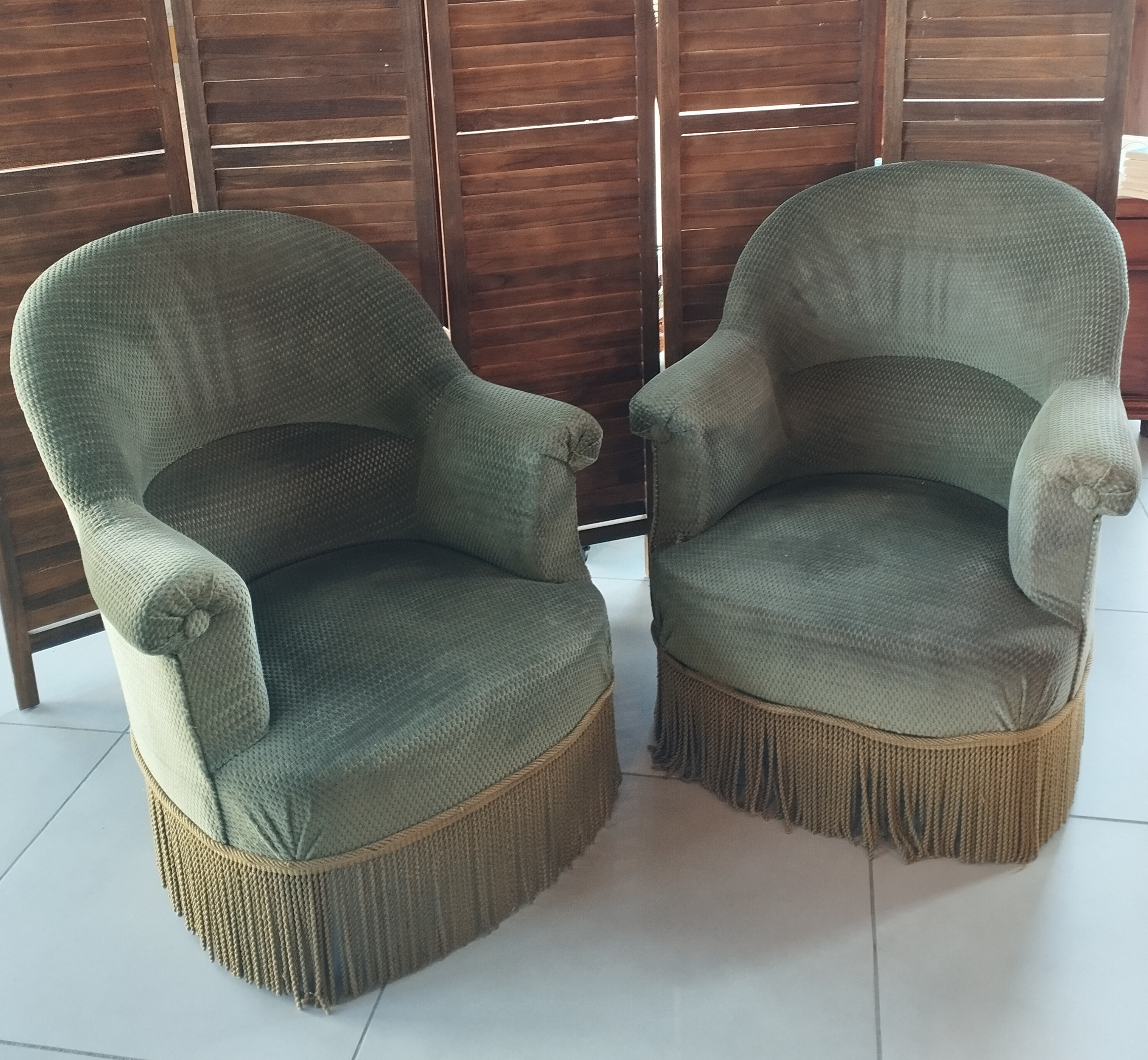 Fauteuil Crapaud Vert