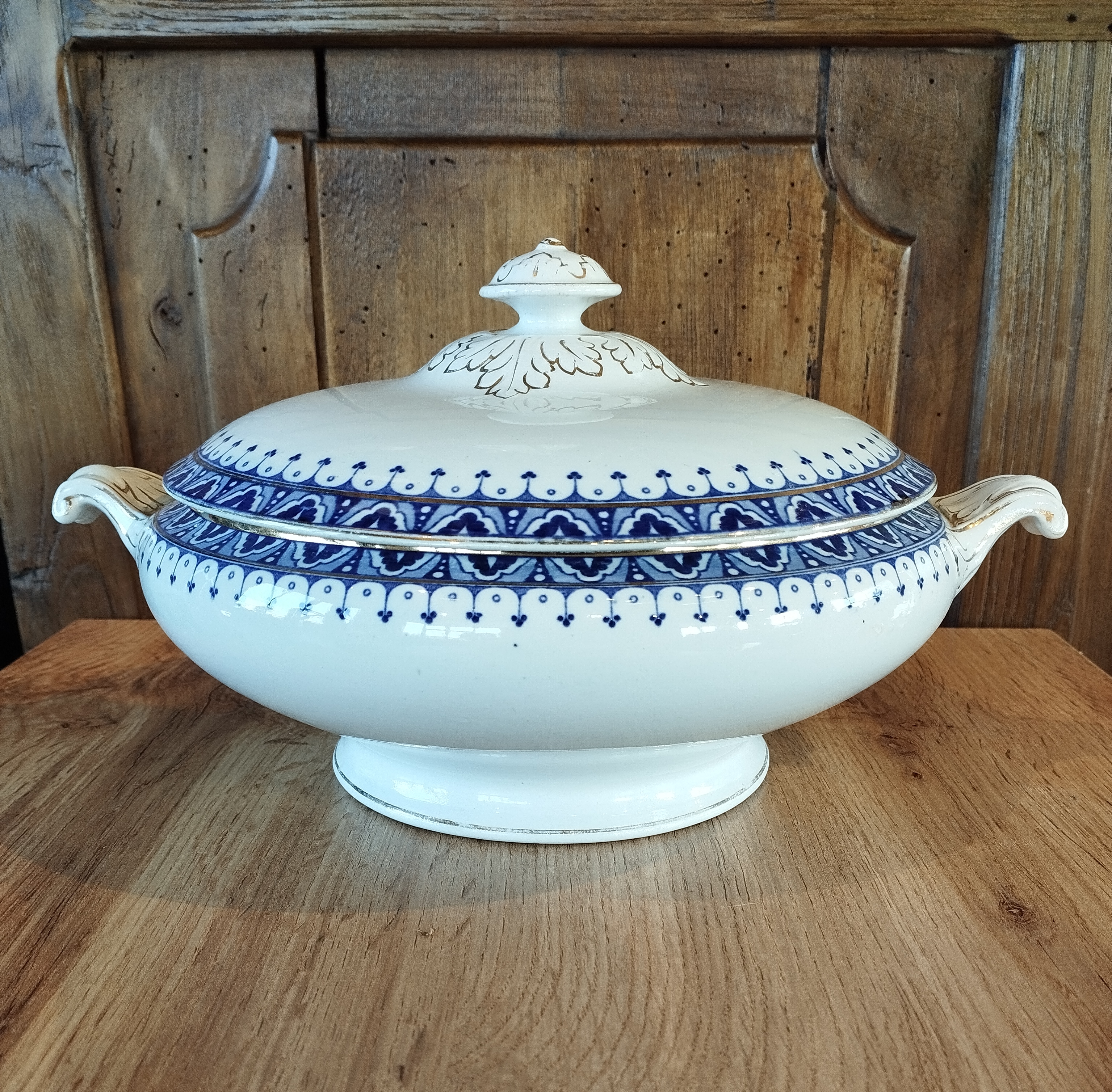 Soupière en Céramique Bleue