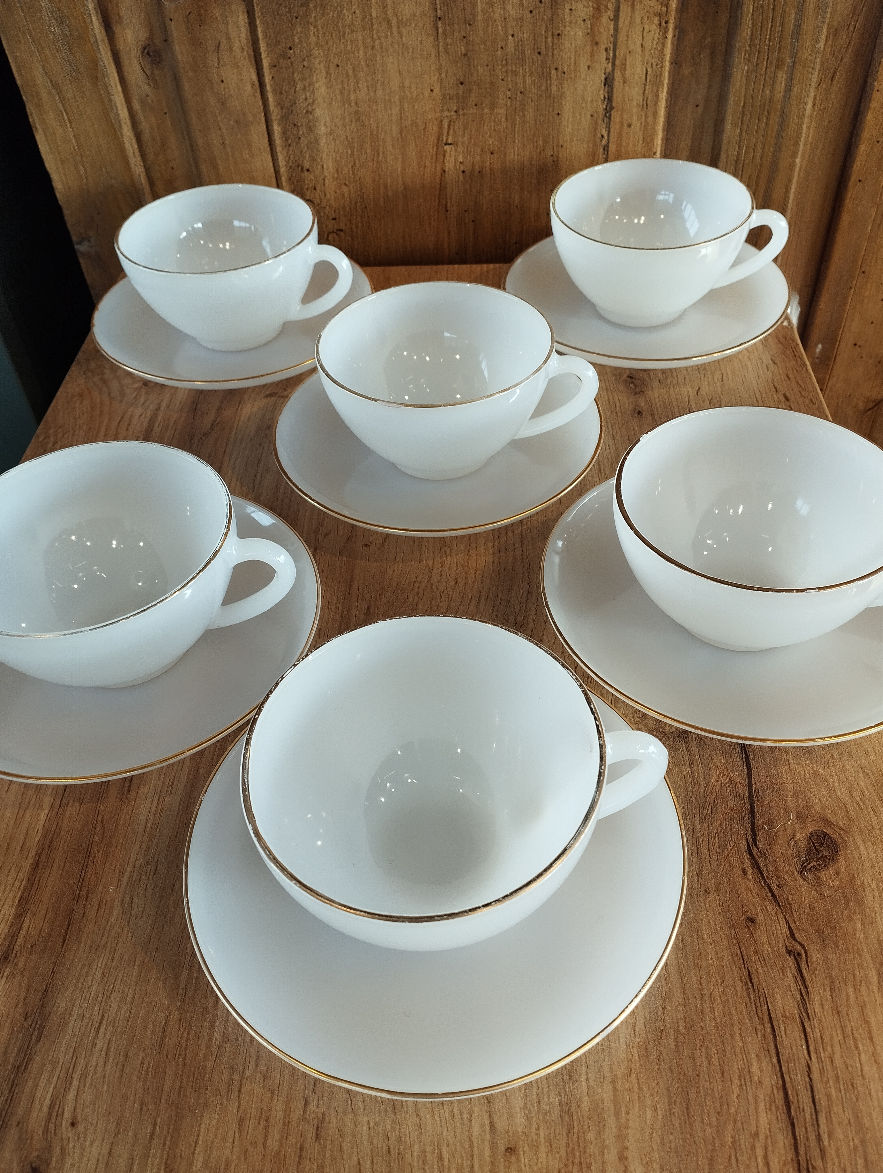 Tasses et Sous Tasses en Arcopal