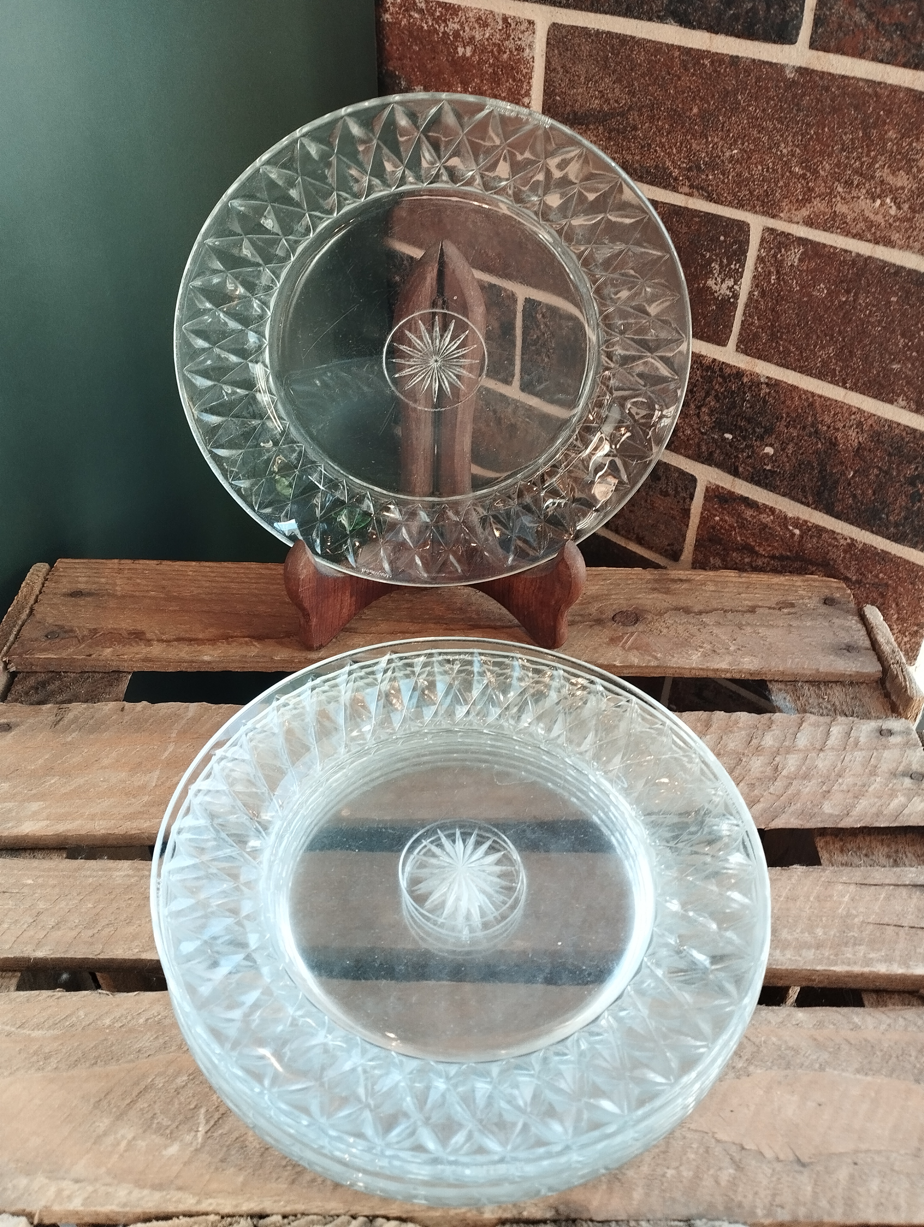 Lot 6 Assiettes en Verre
