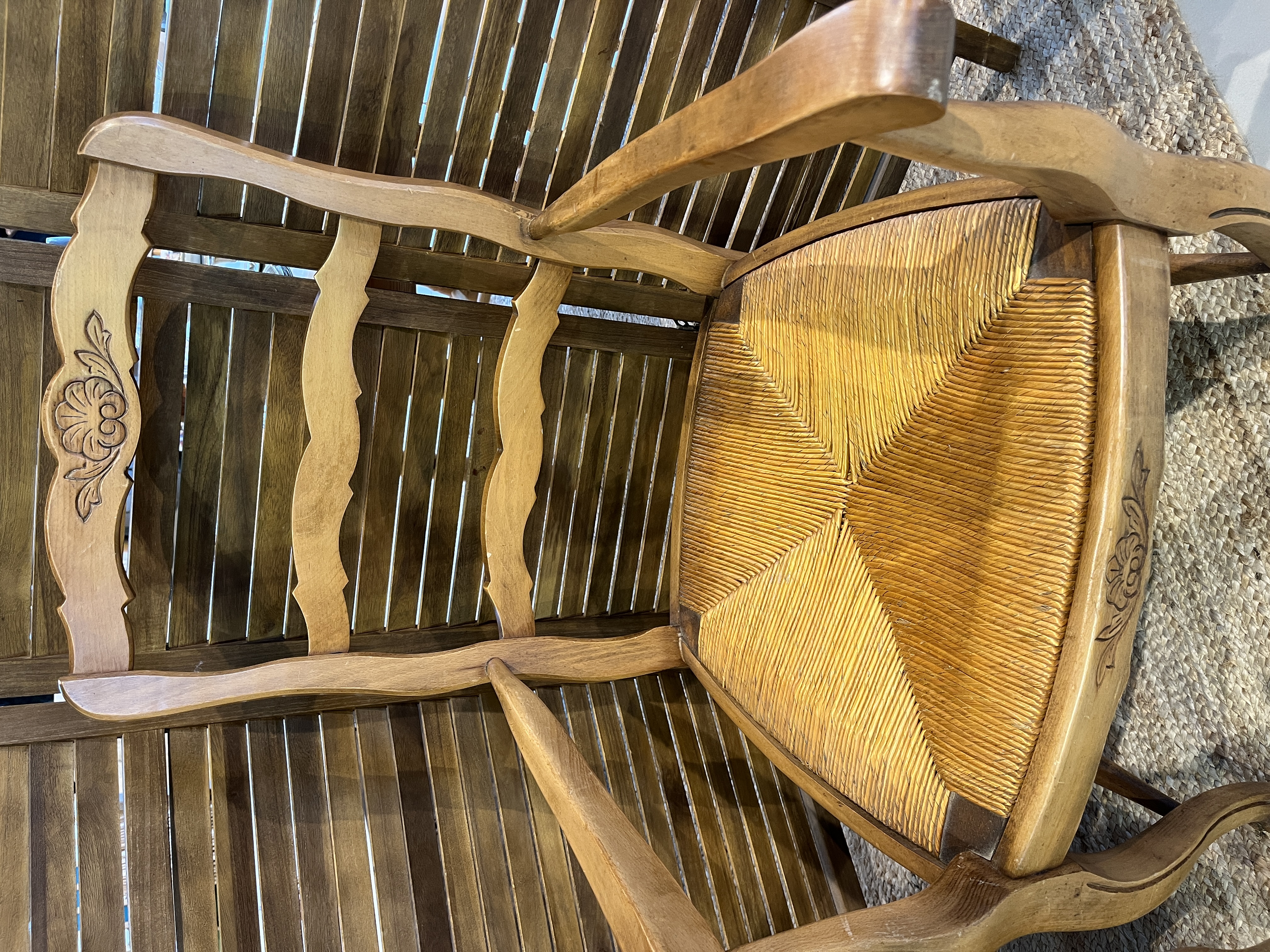 Fauteuil Bois Assise Paille