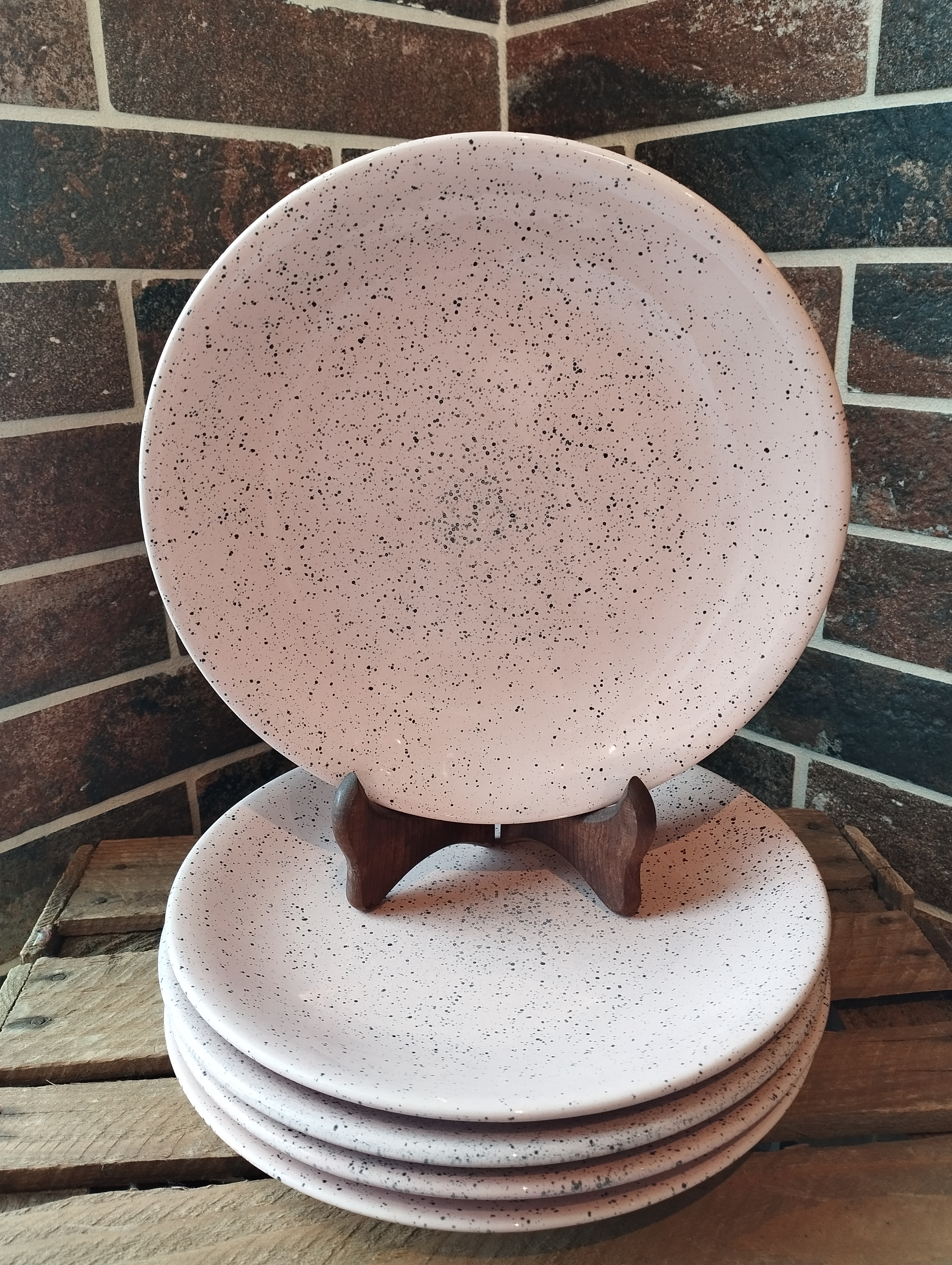 Lot 5 Assiettes Roses