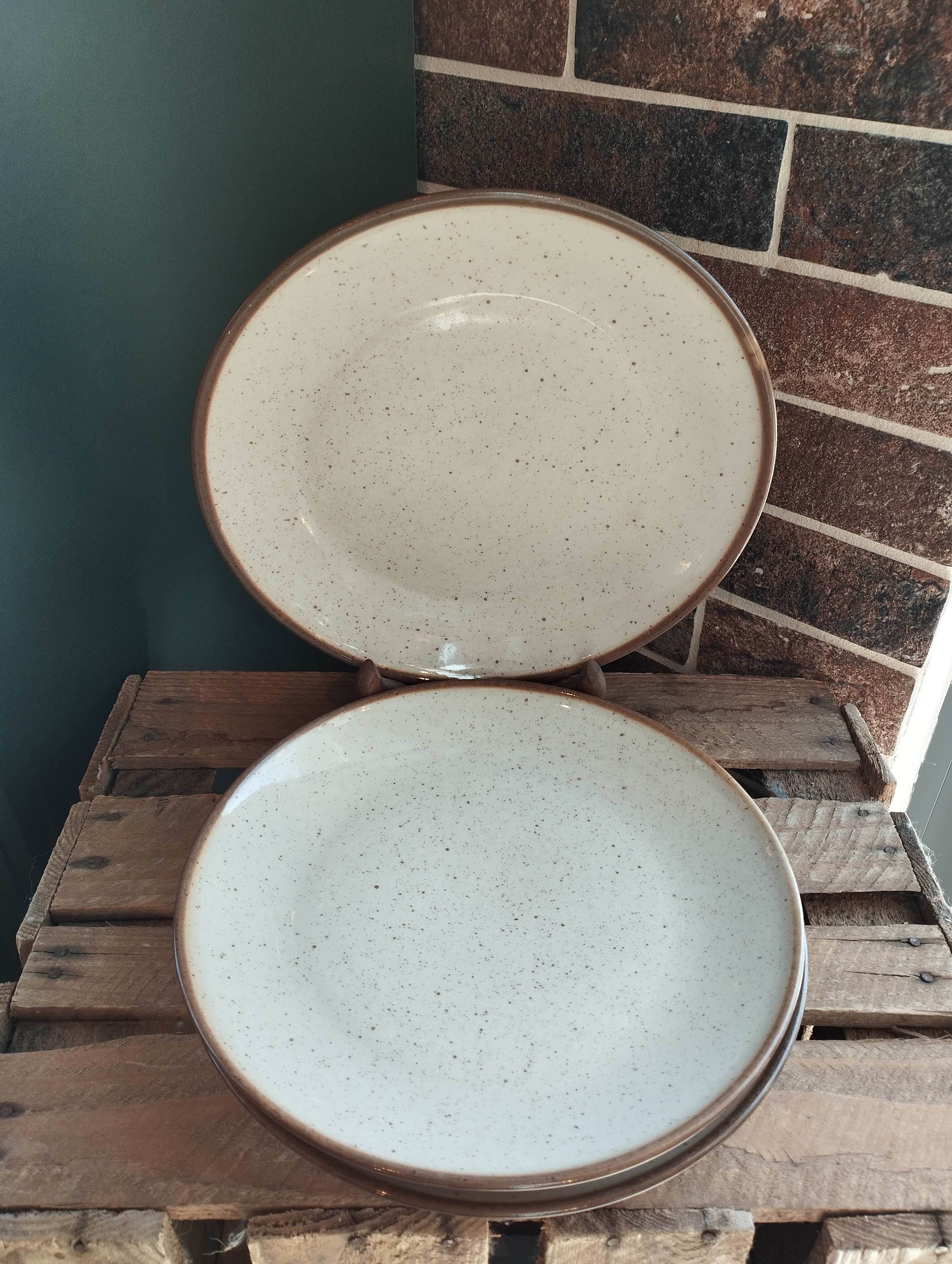 Lot 3 Assiettes en Grés 