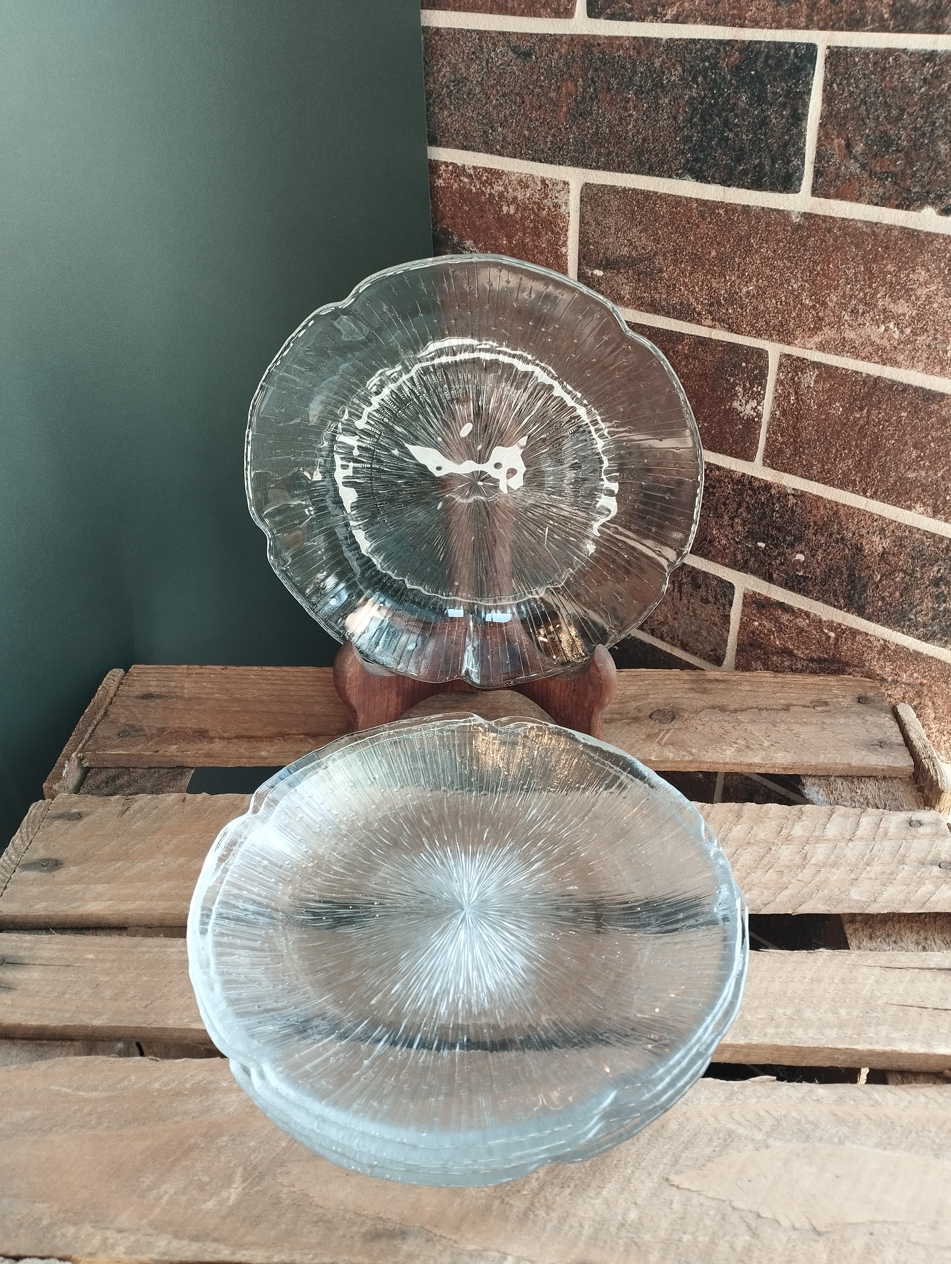 Lot 6 Assiettes en Verre