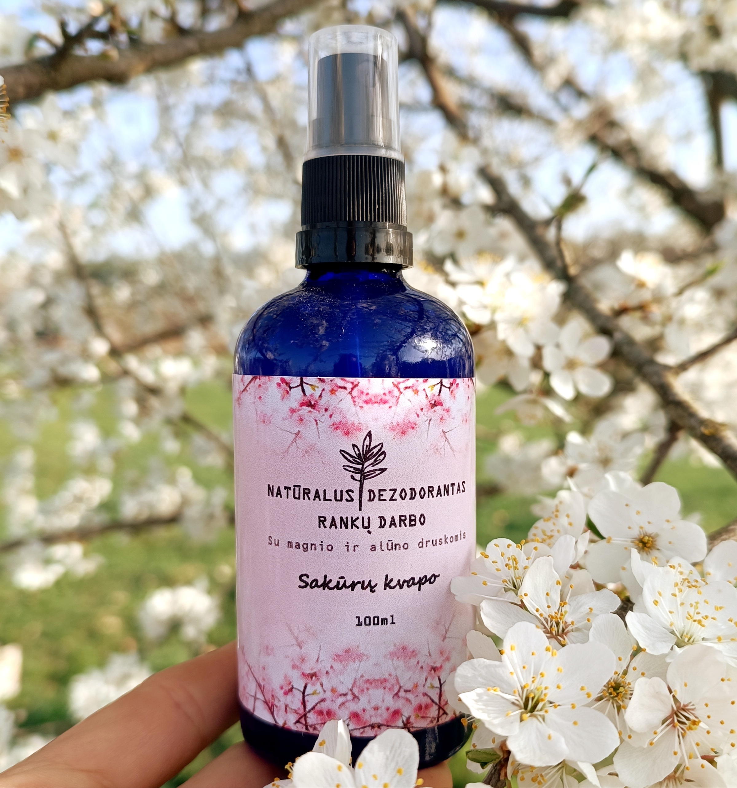 PURŠKIAMI natūralūs dezodorantai 100ml || Su alūno druska, augaliniu glicerinu || 19 skirtingų kvapų