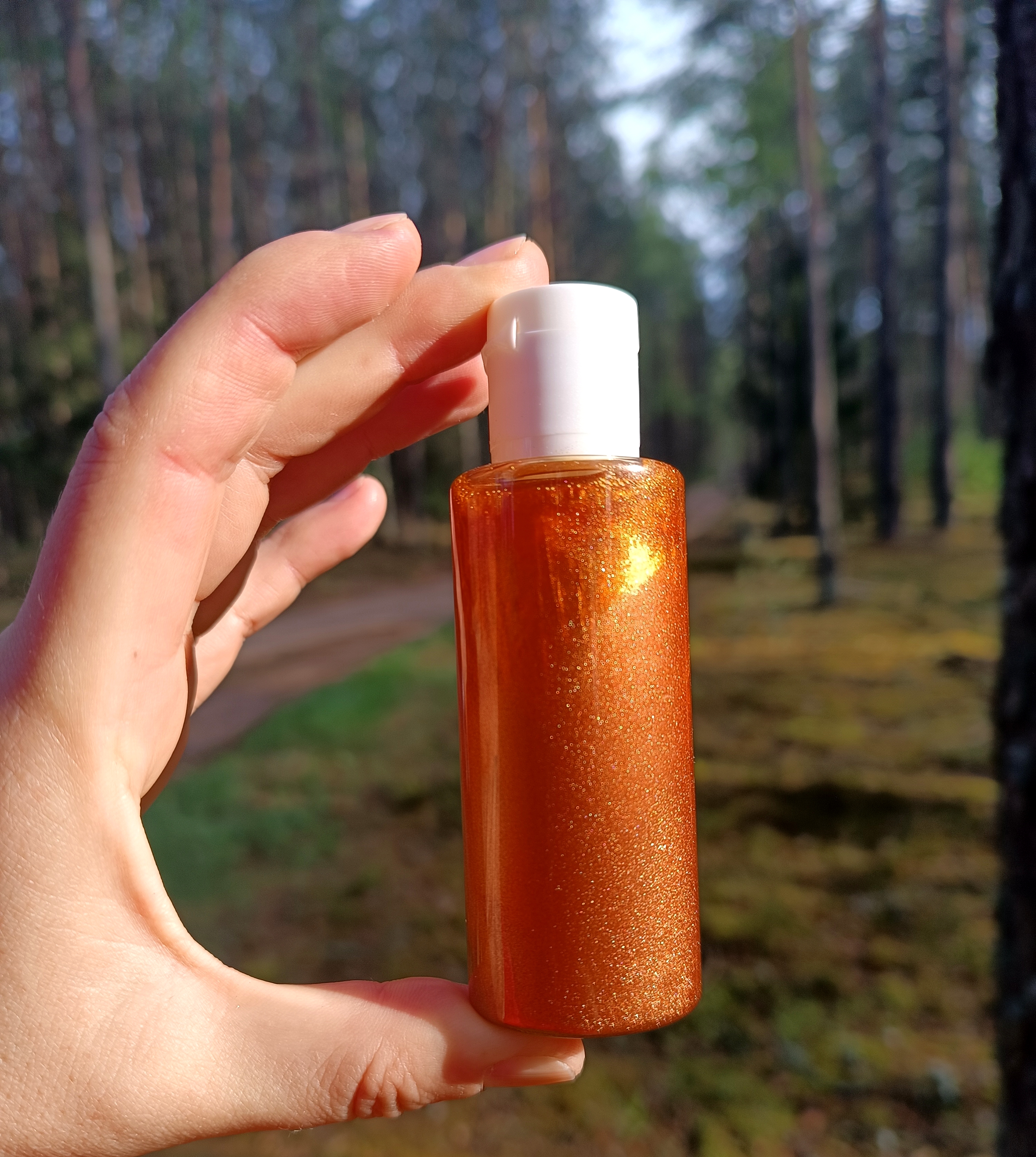 Žėrintis kūno / įdegio aliejus "SAULĖS PABUČIUOTA" su morkų sėklų aliejumi || Suteikia odai sveiką atspalvį