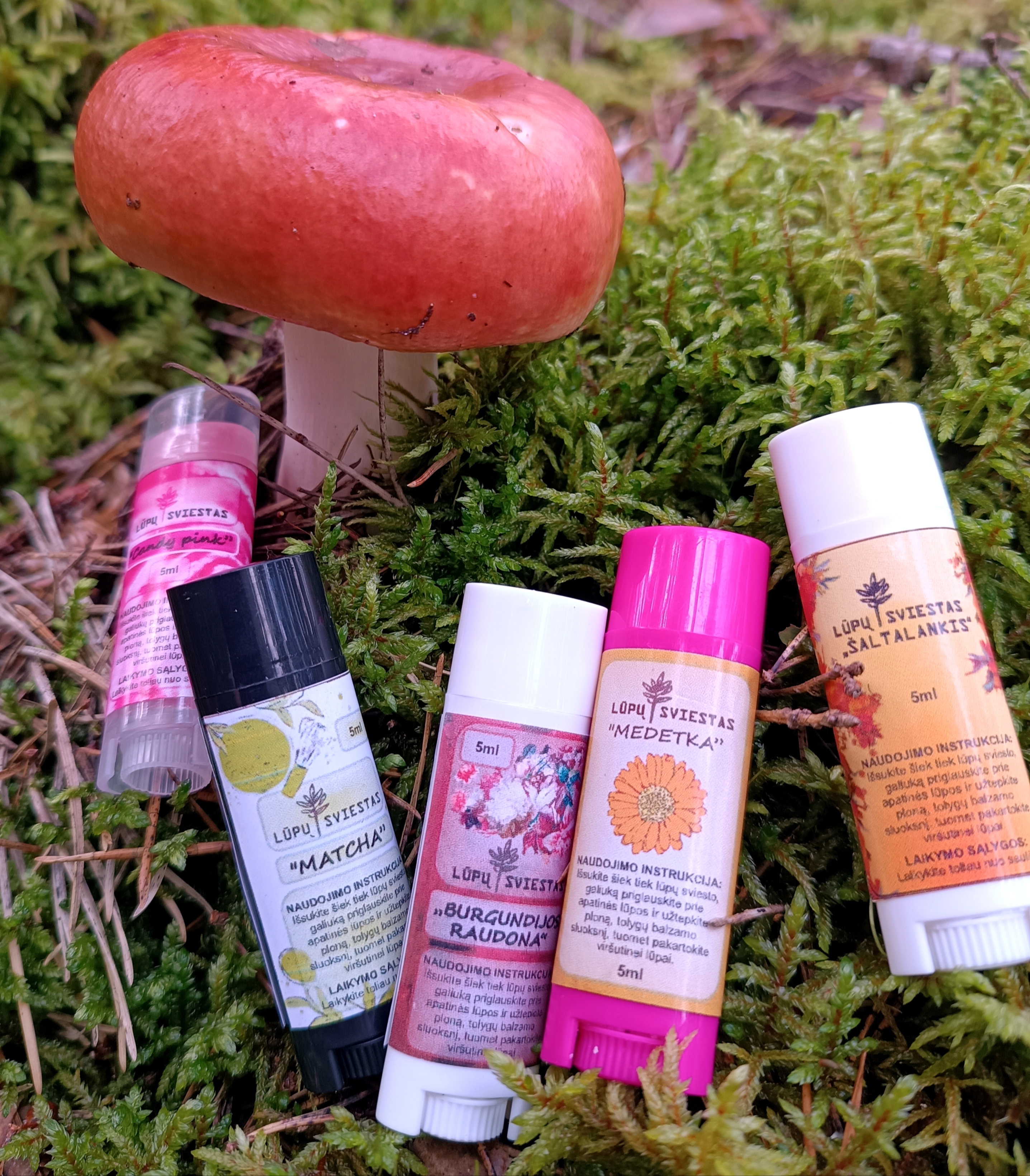Lūpų sviestukai || Su sviestmedžio ir kakavos sviestais || Tinka veganams || 5ml