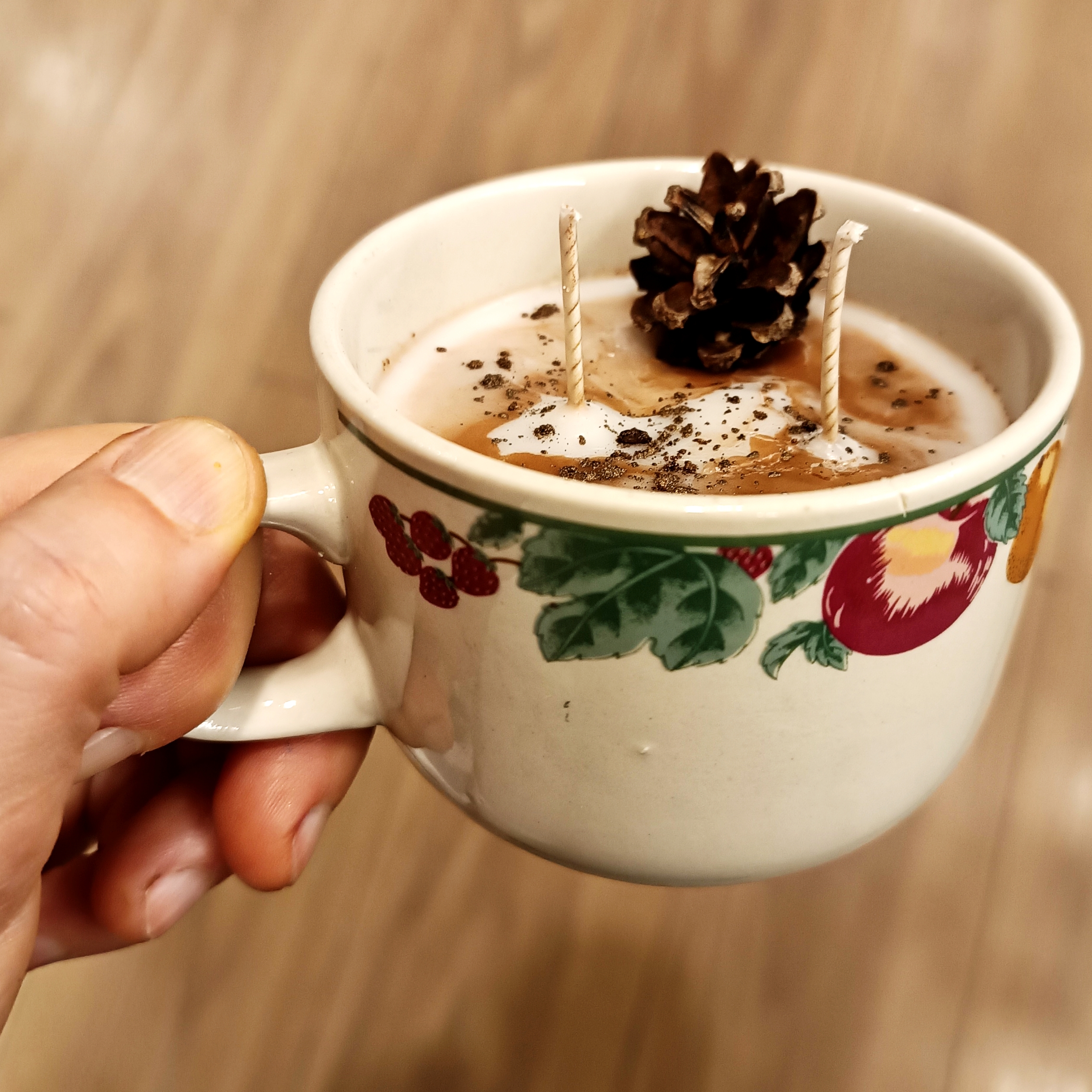 Šokoladinė 🍫 sojų vaško žvakė puoduke