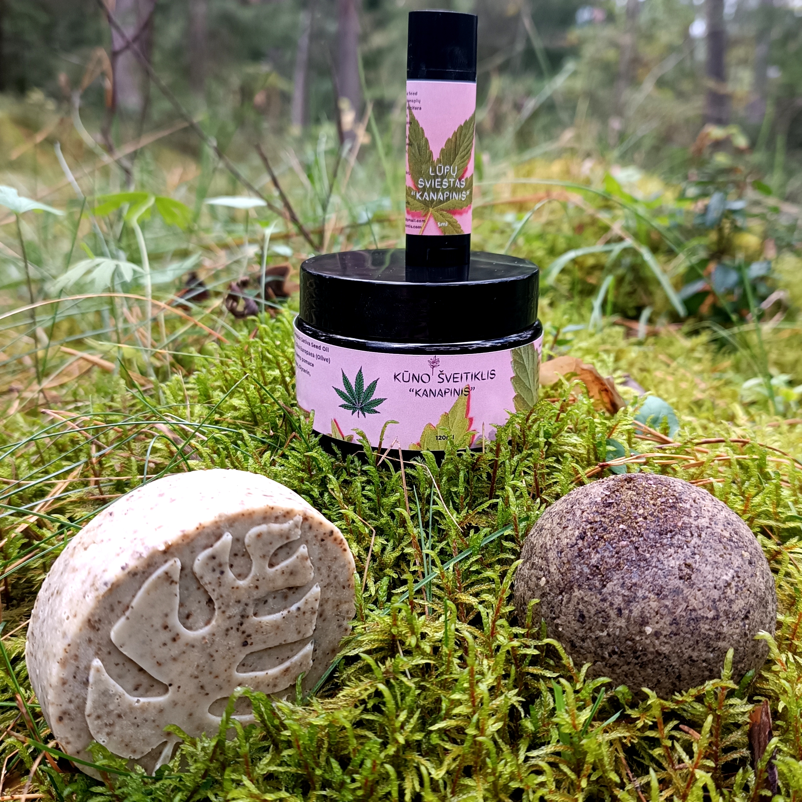 Šampūnas 🌿 "KANAPINIS" || Su lietuviškų pluoštinių kanapių išspaudomis, kanapių nuoviru, kanapių aliejumi || Nuo slinkimo, plaukų stiprinimui 