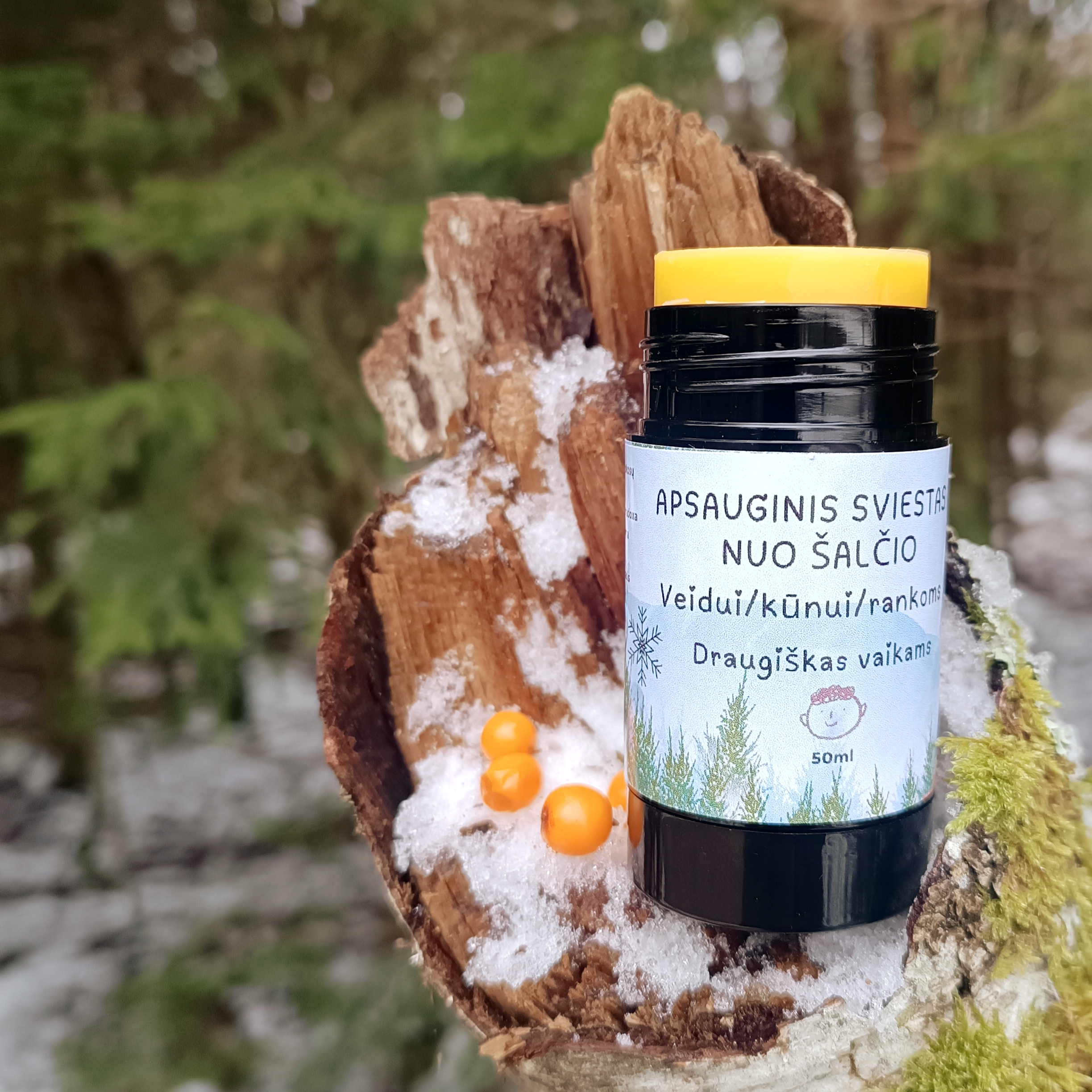 Apsauginis sviestas nuo ❄️ šalčio veidui /kūnui /rankoms || Išsukamoje pakuotėje || Draugiškas vaikams