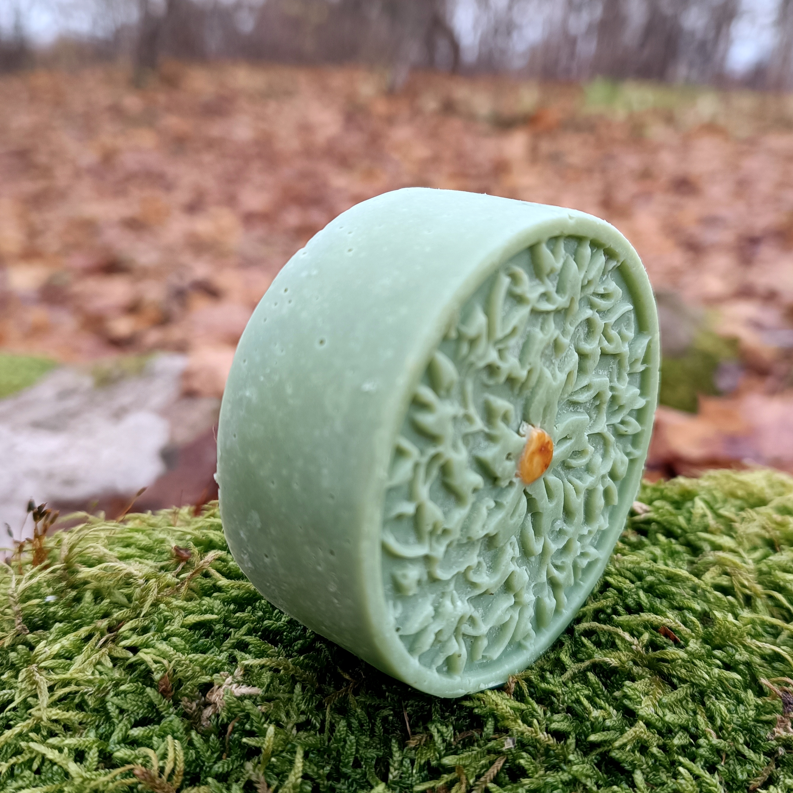 Muilas "SAMANA" su špinatais, ir jūrinės kilmės žaliu moliu || Be dažiklių, kvepia citrinžole