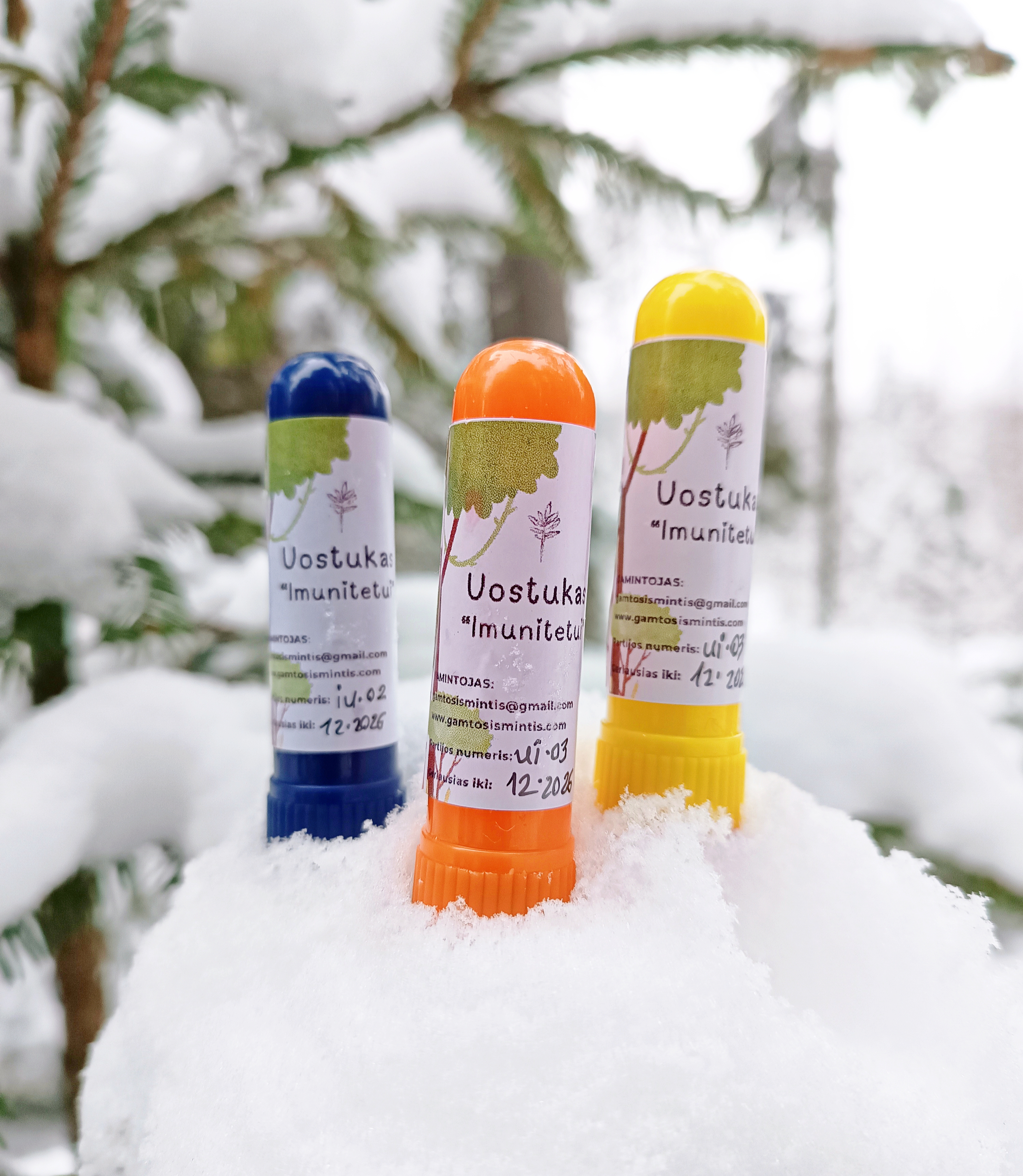 Inhaliacinis pieštukas-uostukas su eteriniais aliejais || Imunitetui arba miegui 