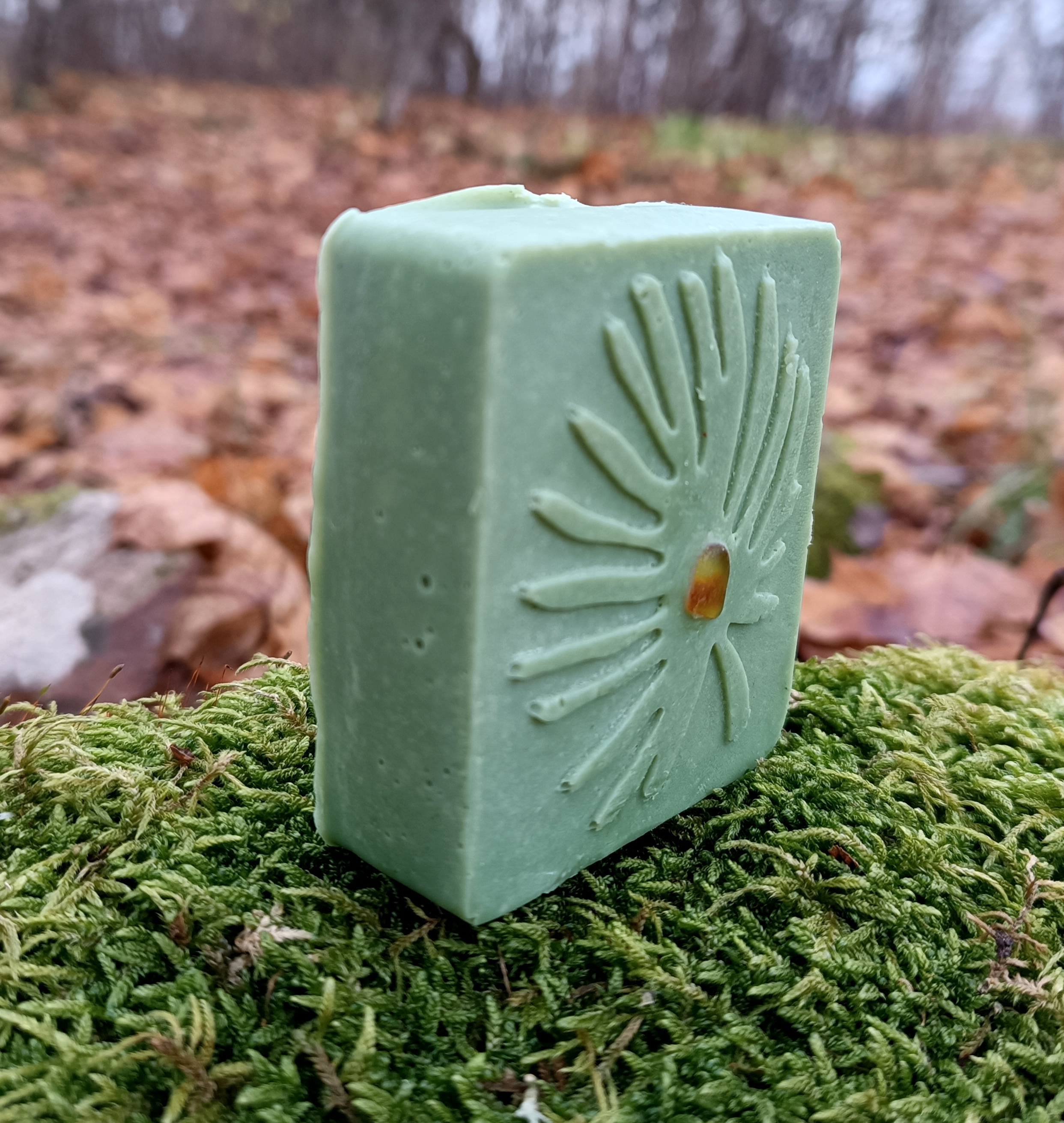 Muilas "SAMANA" su špinatais, ir jūrinės kilmės žaliu moliu || Be dažiklių, kvepia citrinžole