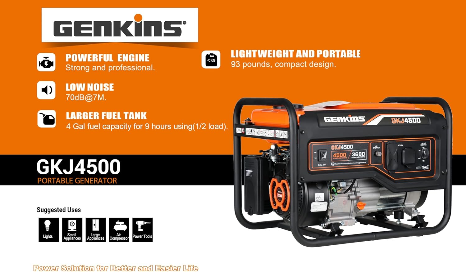 Generador portátil Genkins BKJ4500